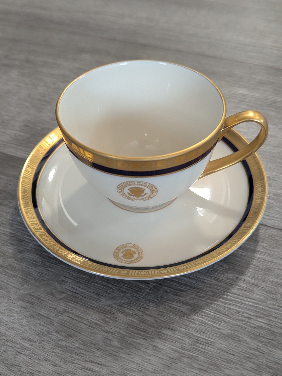 Authentic Presidential Seal Air Force One China Cup & Saucer Pickard Ultra Rare