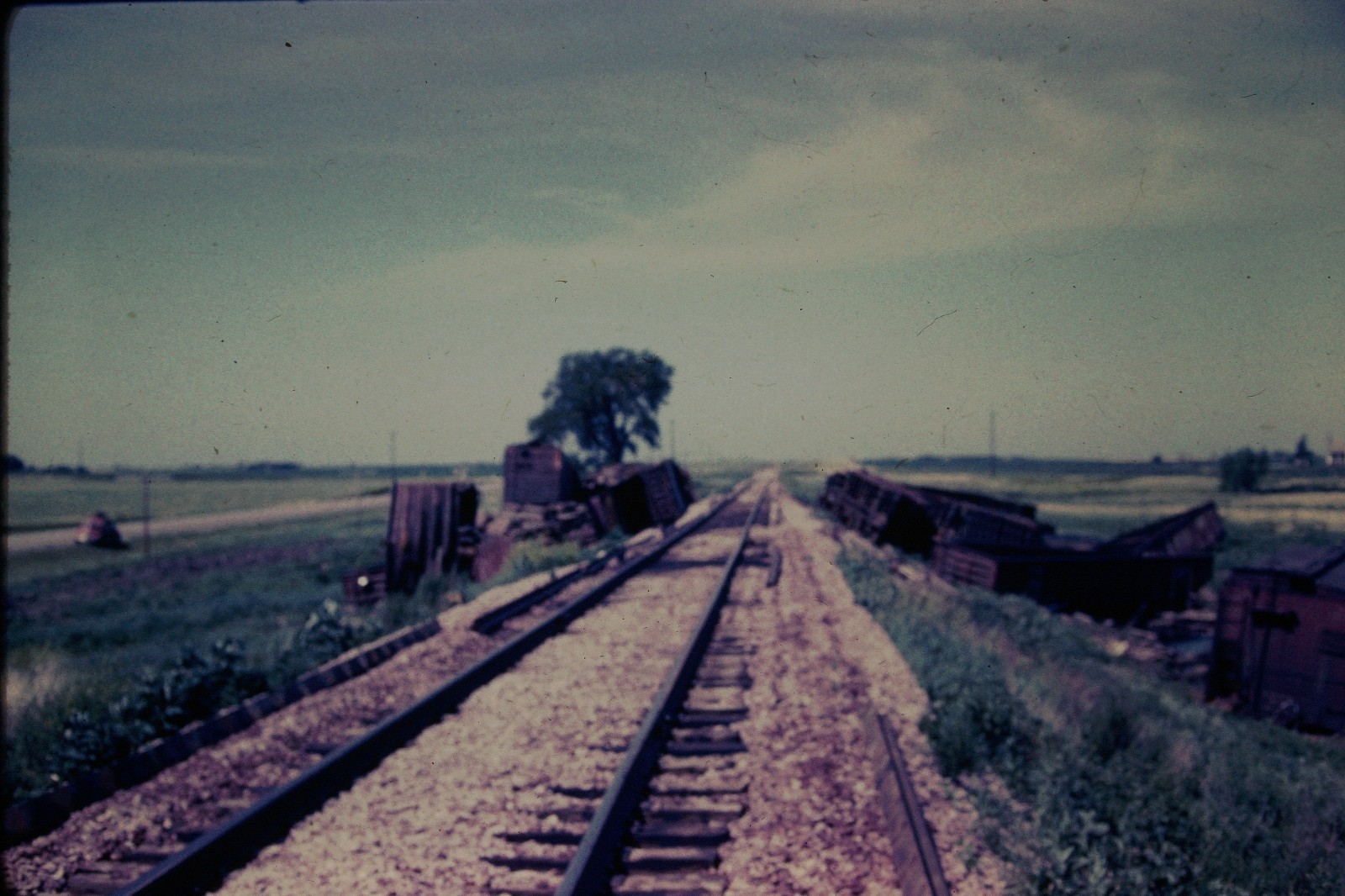 S2514 Railroad Train Railway Wreck Disaster Wreckage Scene 35 MM Slide Photo S2514 Railroad Train Railway Wreck Disaster Wreckage Scene 35 MM Slide Photo