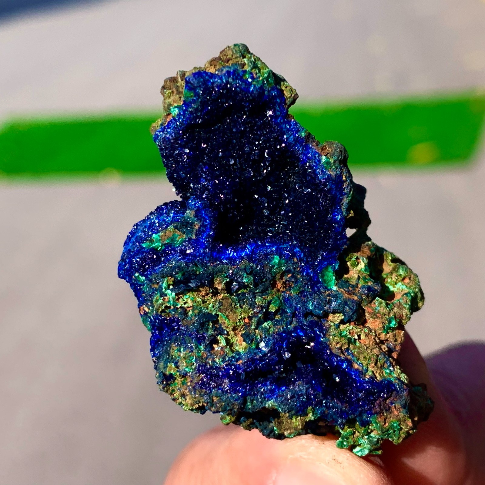 24G Best Natural Azurite/Malachite raw Crystal Mineral Specimen B15 24G Best Natural Azurite/Malachite raw Crystal Mineral Specimen B15