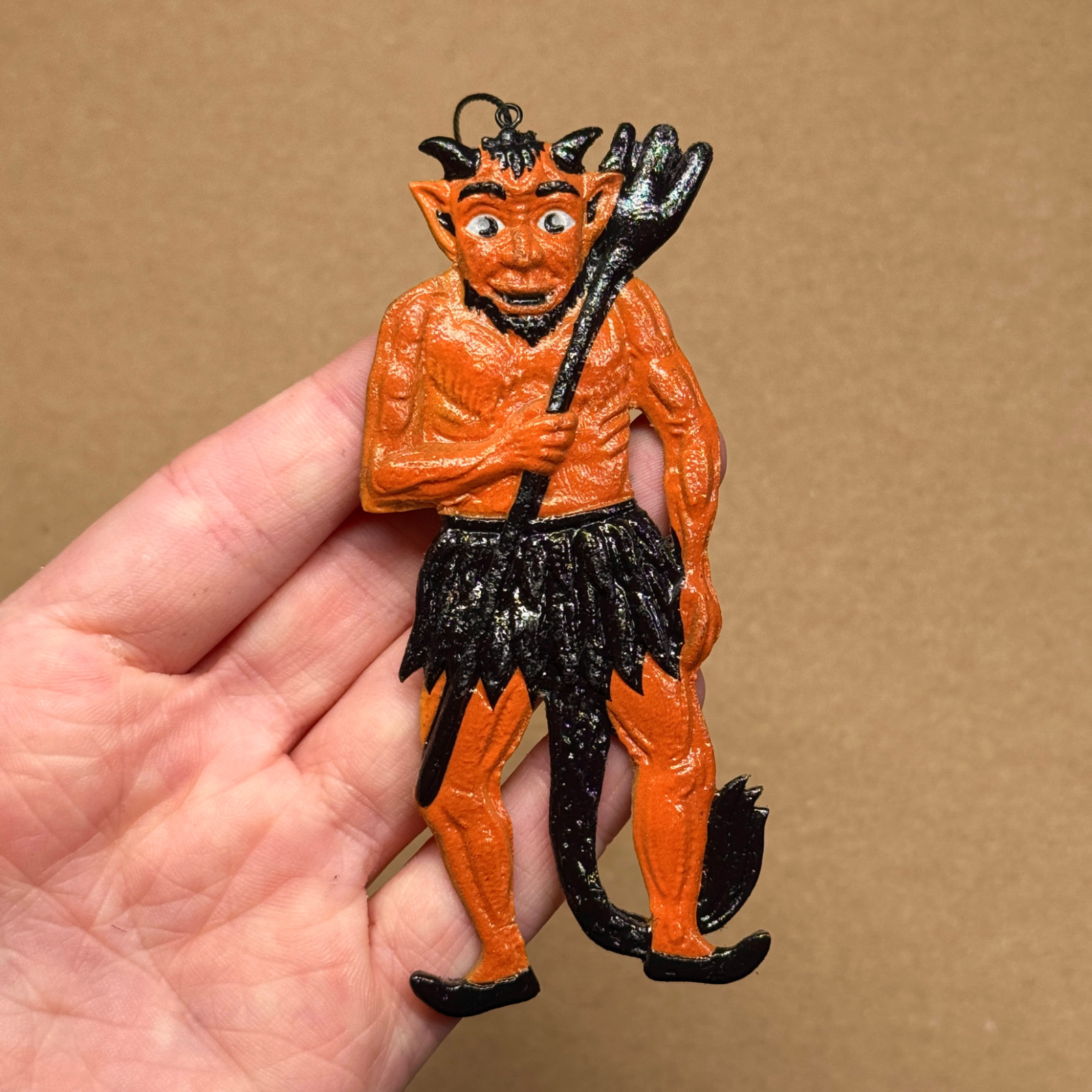 Embossed Paper Cardboard Die Cut Vintage German Inspired Halloween Ornaments