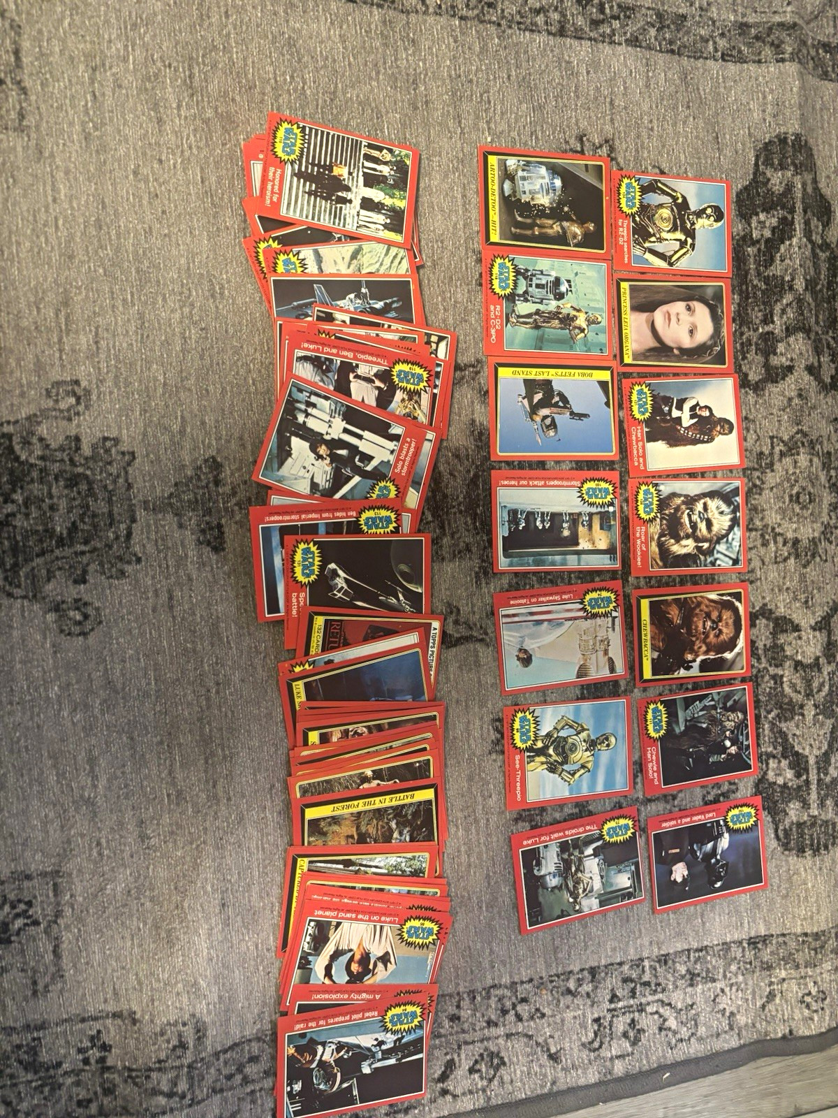 Topps Star Wars 1977 Non-Sport Trading Card Lot of 62 Card Set Topps Star Wars 1977 Non-Sport Trading Card Lot of 62 Card Set