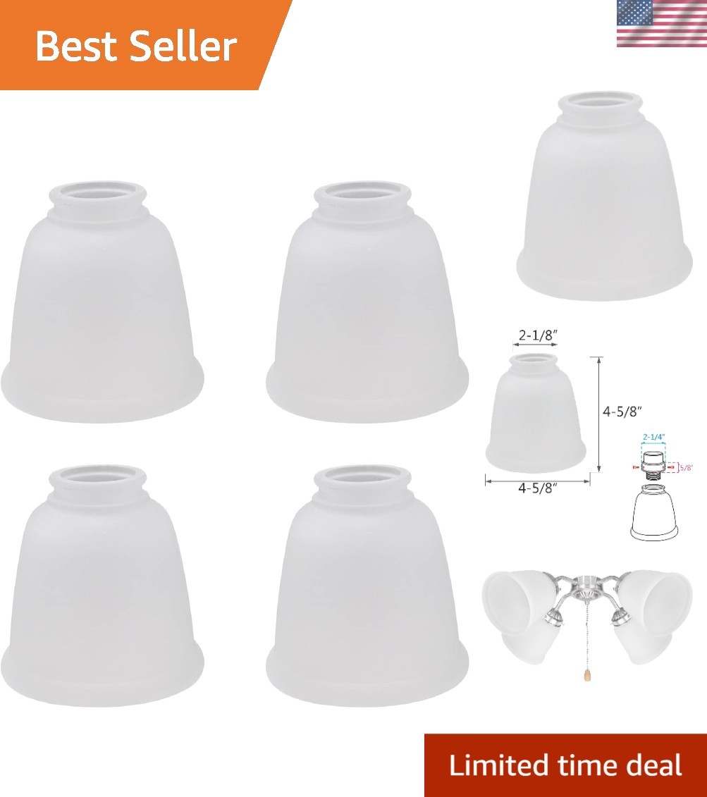 23045-4 Transitional Style Bell Shaped Frosted Replacement Glass Shade, 2-1/8... 23045-4 Transitional Style Bell Shaped Frosted Replacement Glass Shade, 2-1/8...