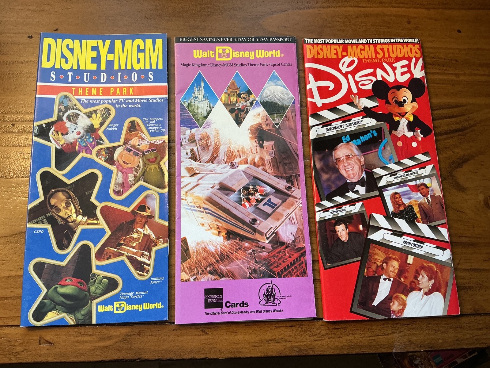 LOT of 3 DISNEY Brochures Disney MGM Studios & WDW Advertising Ephemera LOT of 3 DISNEY Brochures Disney MGM Studios & WDW Advertising Ephemera