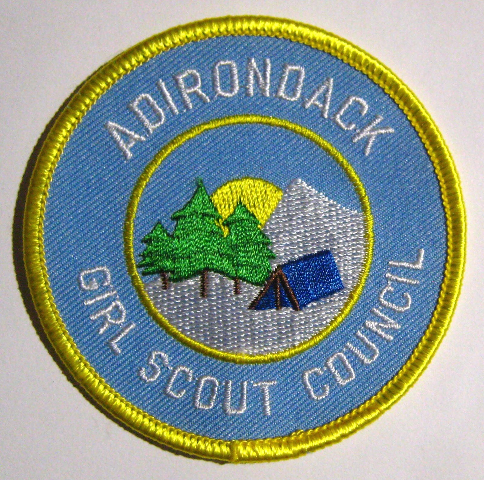 Obsolete Girl Scout ADIRONDACK COUNCIL PATCH Bridge Badge Northeastern New York