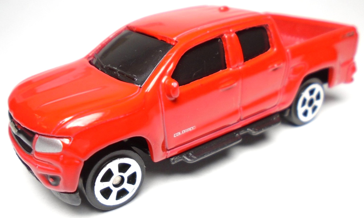 2023 MAISTO 2015 CHEVROLET COLORADO Z71 RED 1:64 DIECAST 3" PICKUP TRUCK W BLACK