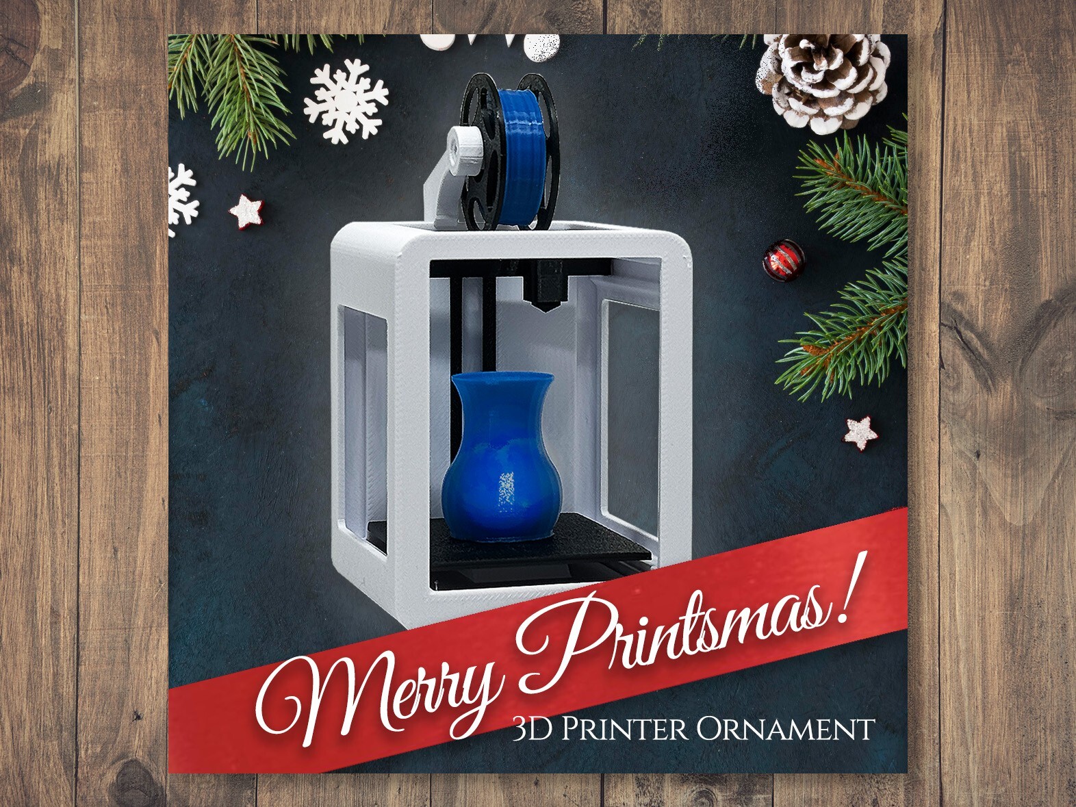 3D Printer Christmas Ornament Miniature Holiday Figurine 3D Printer Christmas Ornament Miniature Holiday Figurine