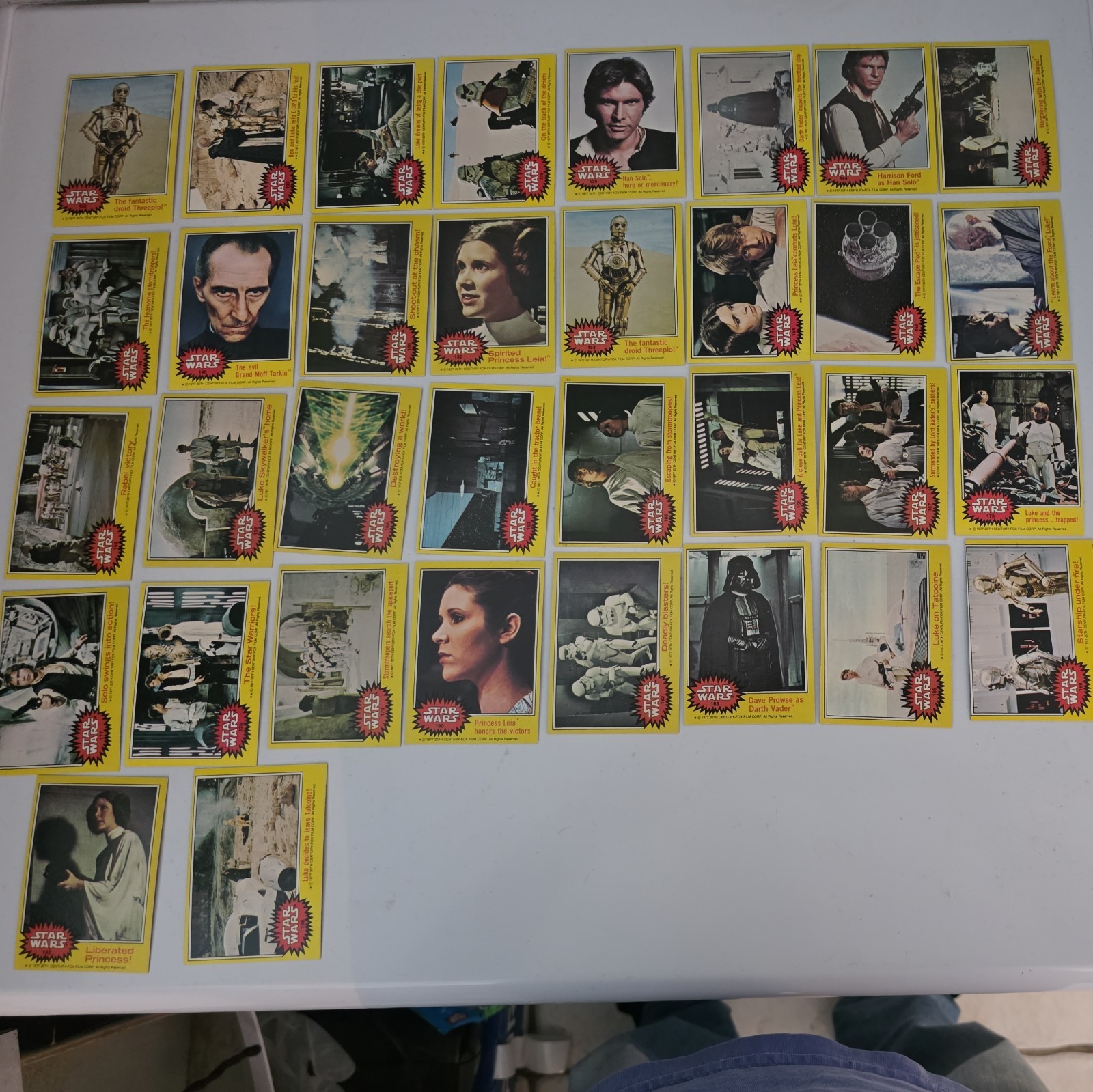 1977 Topps Star Wars Series 3 Yellow Border 34 Card Lot Vintage Cards 1977 Topps Star Wars Series 3 Yellow Border 34 Card Lot Vintage Cards