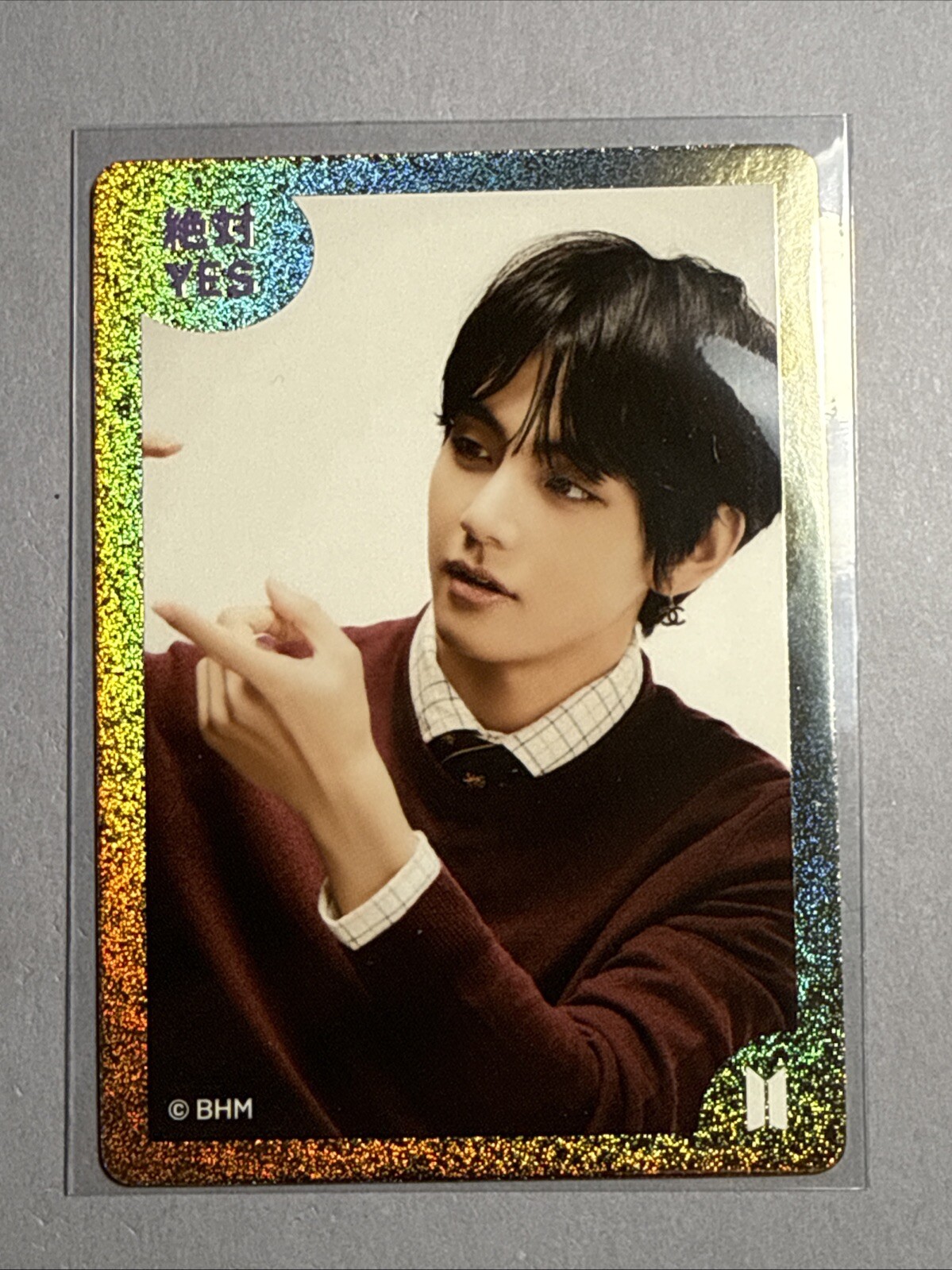 V Kim Taehyung BTS DYKM? Japan Bangtan Official Photo Card Rainbow GOLD Foil