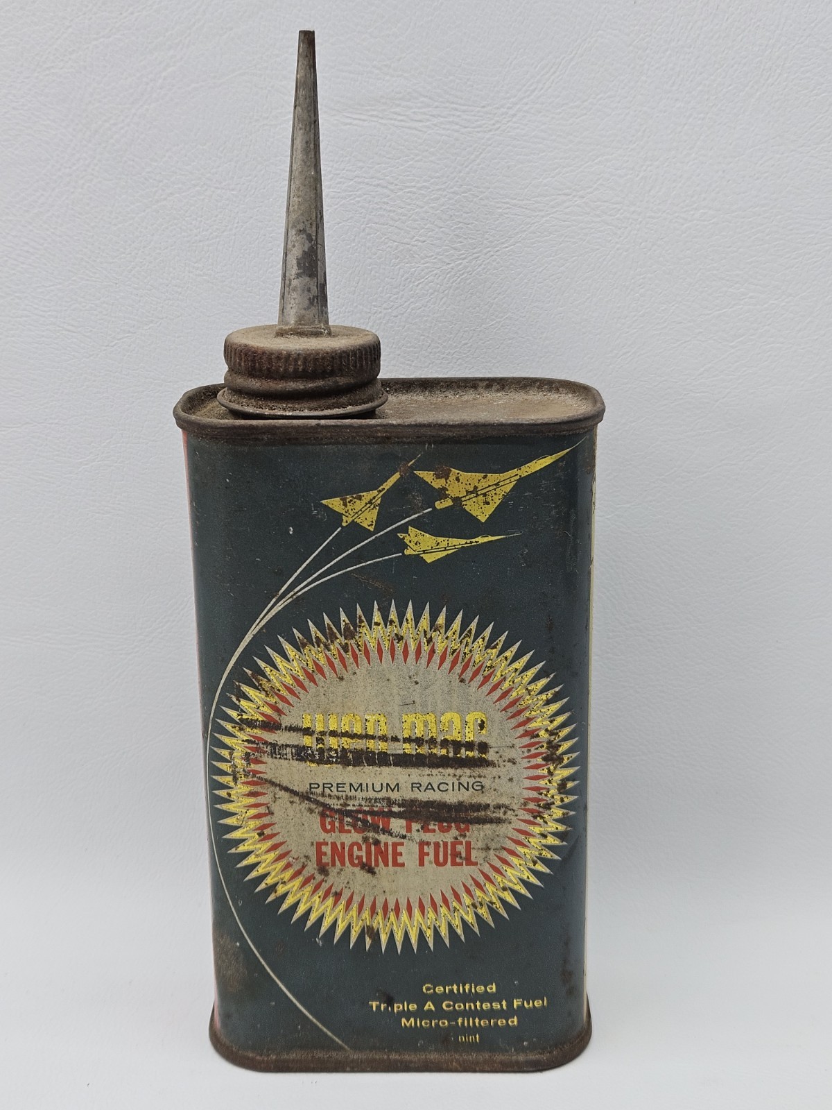 Vintage 1959-63 AMF Wen-Mac Glow Plug Model Airplane Fuel Can 1/2 Pint Vintage 1959-63 AMF Wen-Mac Glow Plug Model Airplane Fuel Can 1/2 Pint
