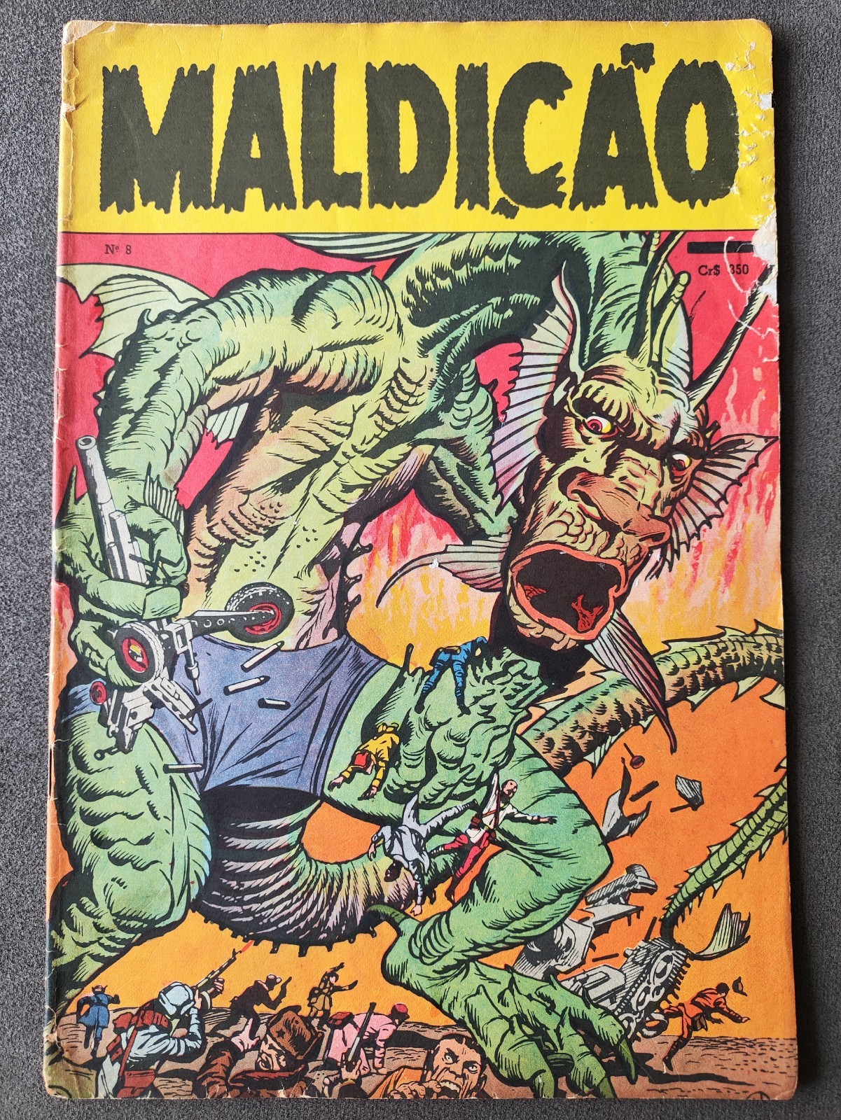Maldição #8 - 1st Cover App of Fin Fang Foom (1967) - HUGE Foreign GRAIL Brazil Maldição #8 - 1st Cover App of Fin Fang Foom (1967) - HUGE Foreign GRAIL Brazil