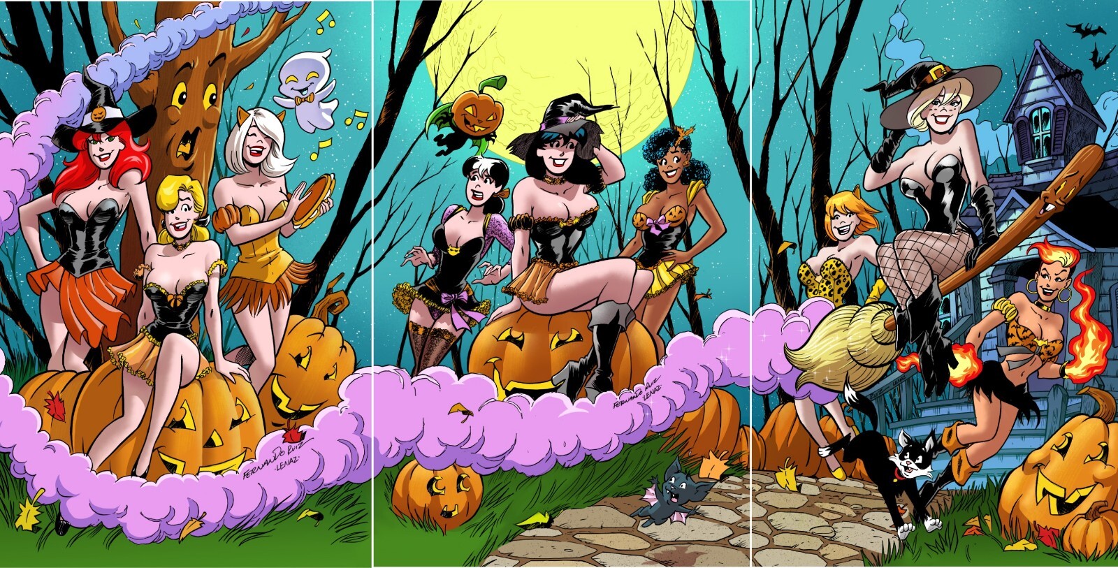 Archie Halloween 1 2024 Fernando Ruiz Connecting Cover Variants Ltd 200 Set of 3 Archie Halloween 1 2024 Fernando Ruiz Connecting Cover Variants Ltd 200 Set of 3