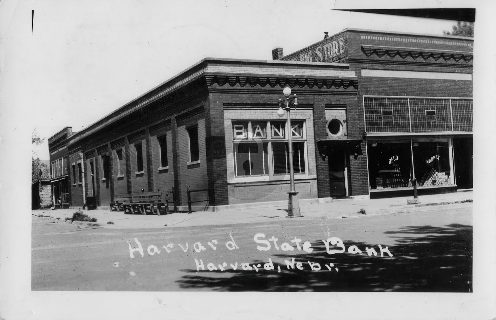 Harvard NE Nebraska State Bank Building 1940s RPPC Photo Postcard COPY Harvard NE Nebraska State Bank Building 1940s RPPC Photo Postcard COPY
