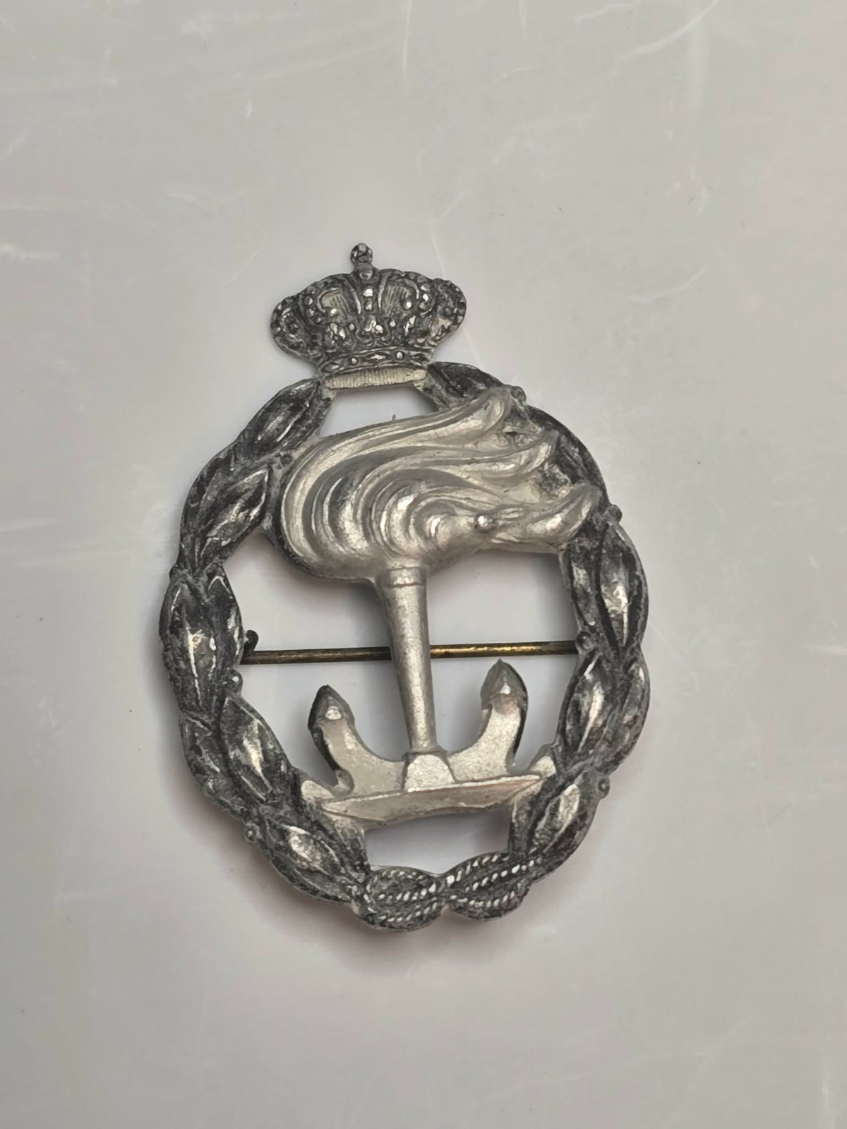 Original WW2 Italian Airforce Reconnaissance at Sea Qualification Badge Silver Original WW2 Italian Airforce Reconnaissance at Sea Qualification Badge Silver
