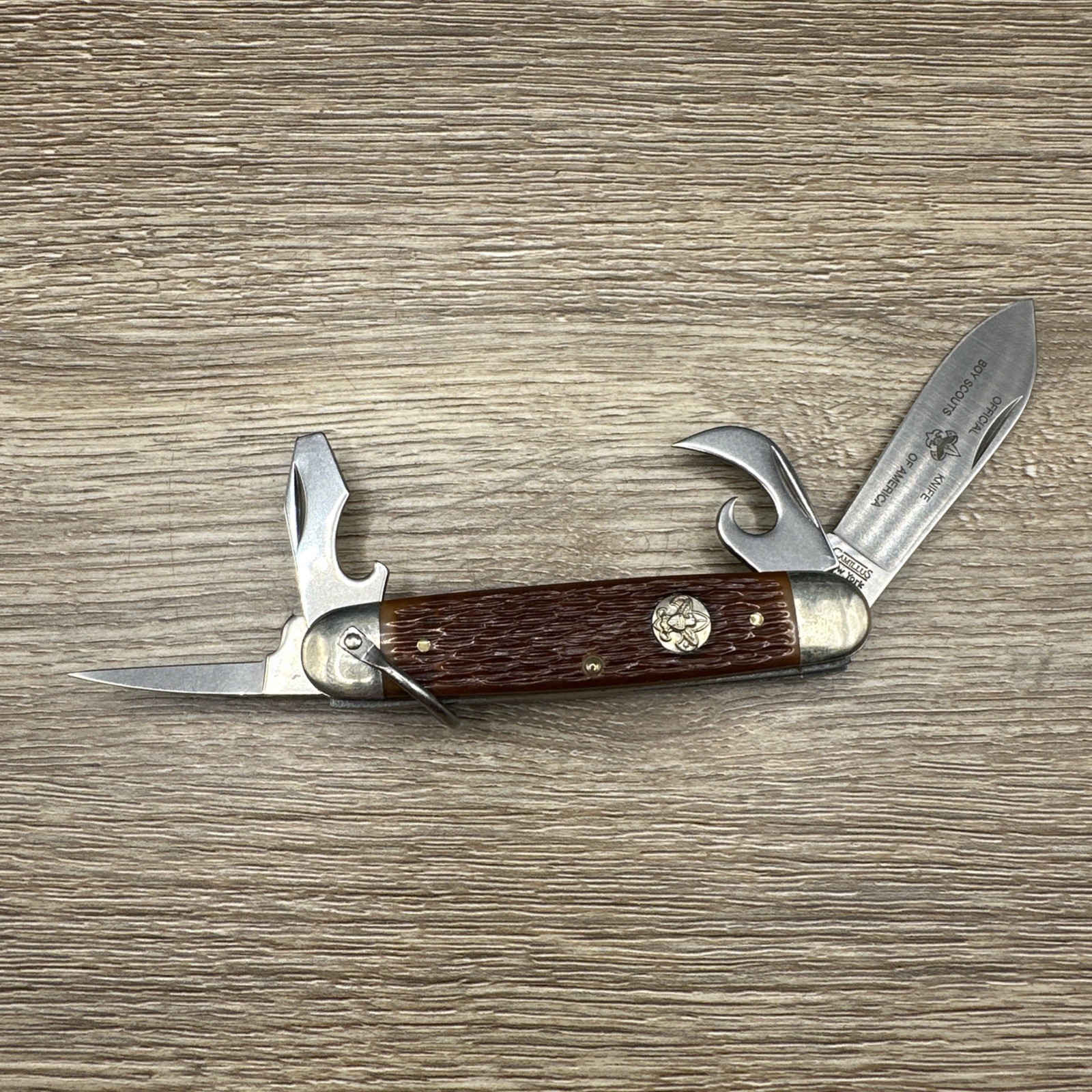 Vintage Camillus Official Boy Scouts of America Stainless Multi Tool Knife Vintage Camillus Official Boy Scouts of America Stainless Multi Tool Knife