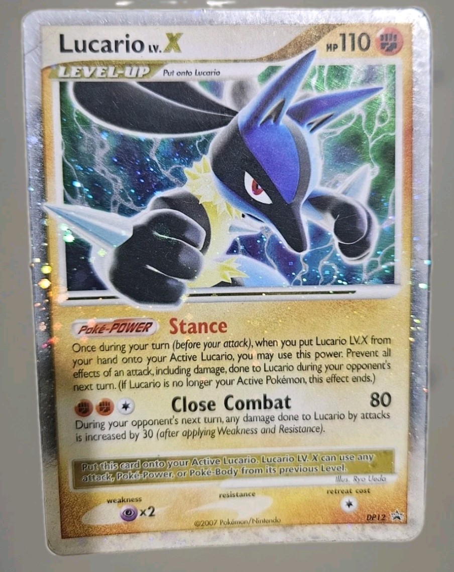 Pokemon card Lucario Lv X DP12 eng holo Pokemon card Lucario Lv X DP12 eng holo