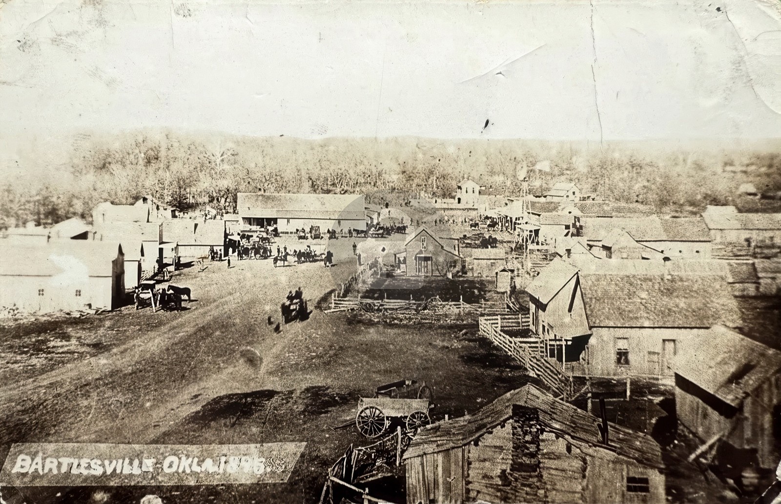 Bartlesville OK Oklahoma Indian Territory 1896 Town RPPC Photo Postcard COPY Bartlesville OK Oklahoma Indian Territory 1896 Town RPPC Photo Postcard COPY
