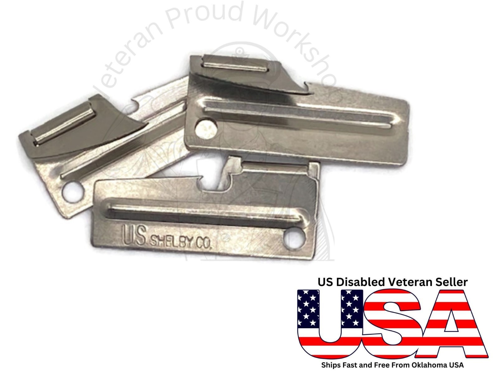 Three Original Military Issue P38 Can Openers US SHELBY CO Ships Free Three Original Military Issue P38 Can Openers US SHELBY CO Ships Free