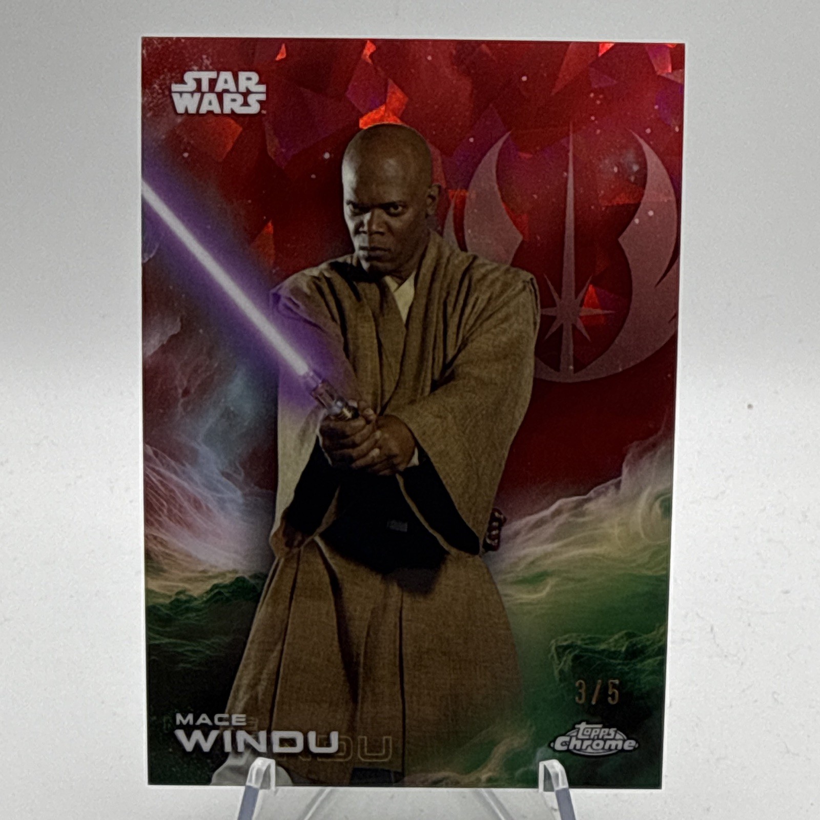 Topps 2023 Chrome Star Wars Attack of the Clones Mace Windu #85 3/5