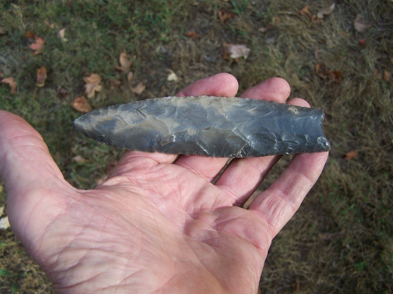 Here is a nice reproduction fluted Clovis arrowhead (Read listing)