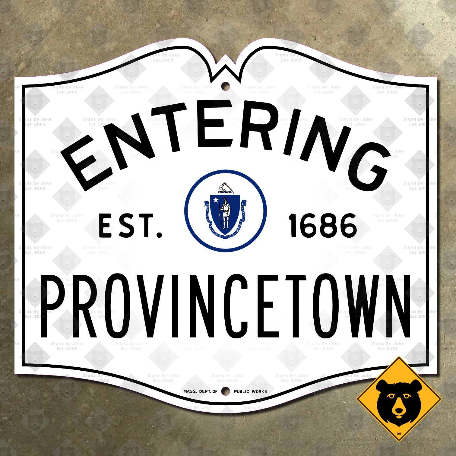 Entering Provincetown Massachusetts city limit road sign Cape Cod 1950 12x10 Entering Provincetown Massachusetts city limit road sign Cape Cod 1950 12x10