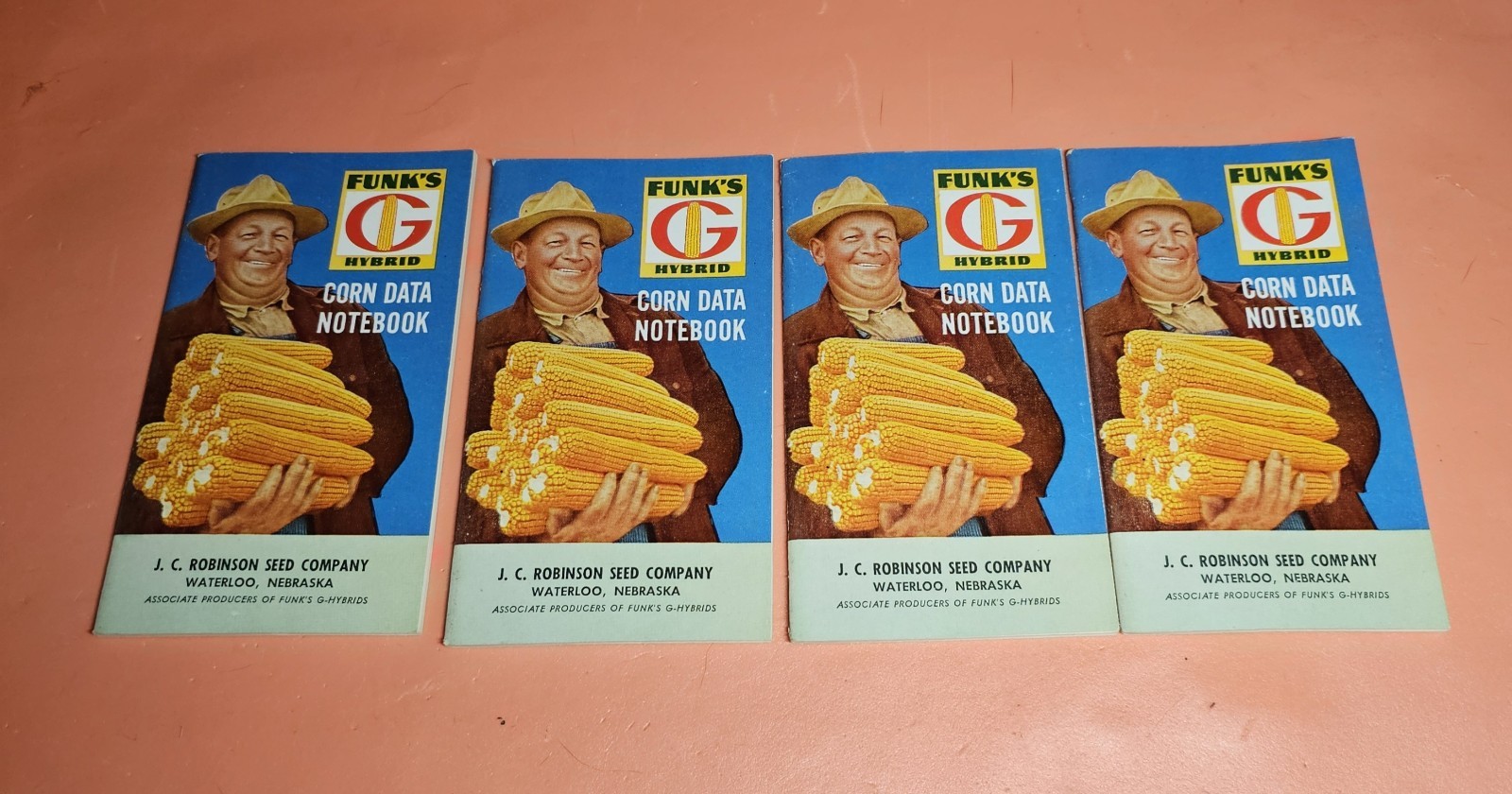 4 Vintage 1954 Funk's Hybrid Seed Corn Pocketbooks 4 Vintage 1954 Funk's Hybrid Seed Corn Pocketbooks