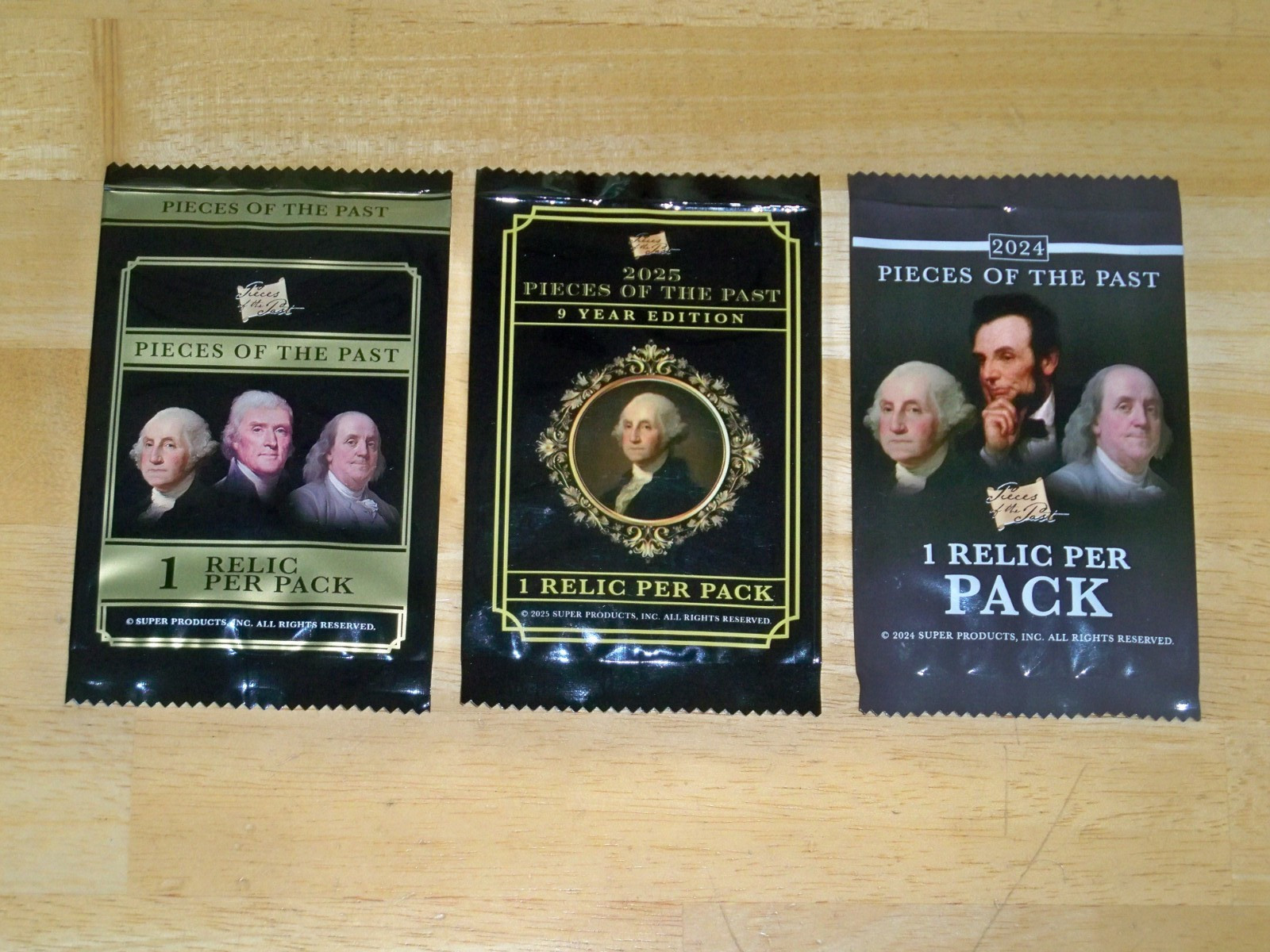 3 Sealed Packs PIECES OF THE PAST -- 9 Year Edition / One Time Hit / Historical 3 Sealed Packs PIECES OF THE PAST -- 9 Year Edition / One Time Hit / Historical