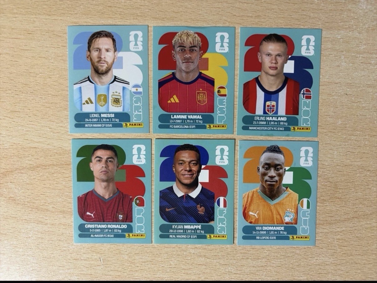 Panini World Cup 2026 Lot 6 Stickers Yamal Messi Ronaldo Mbappe Haaland Questions