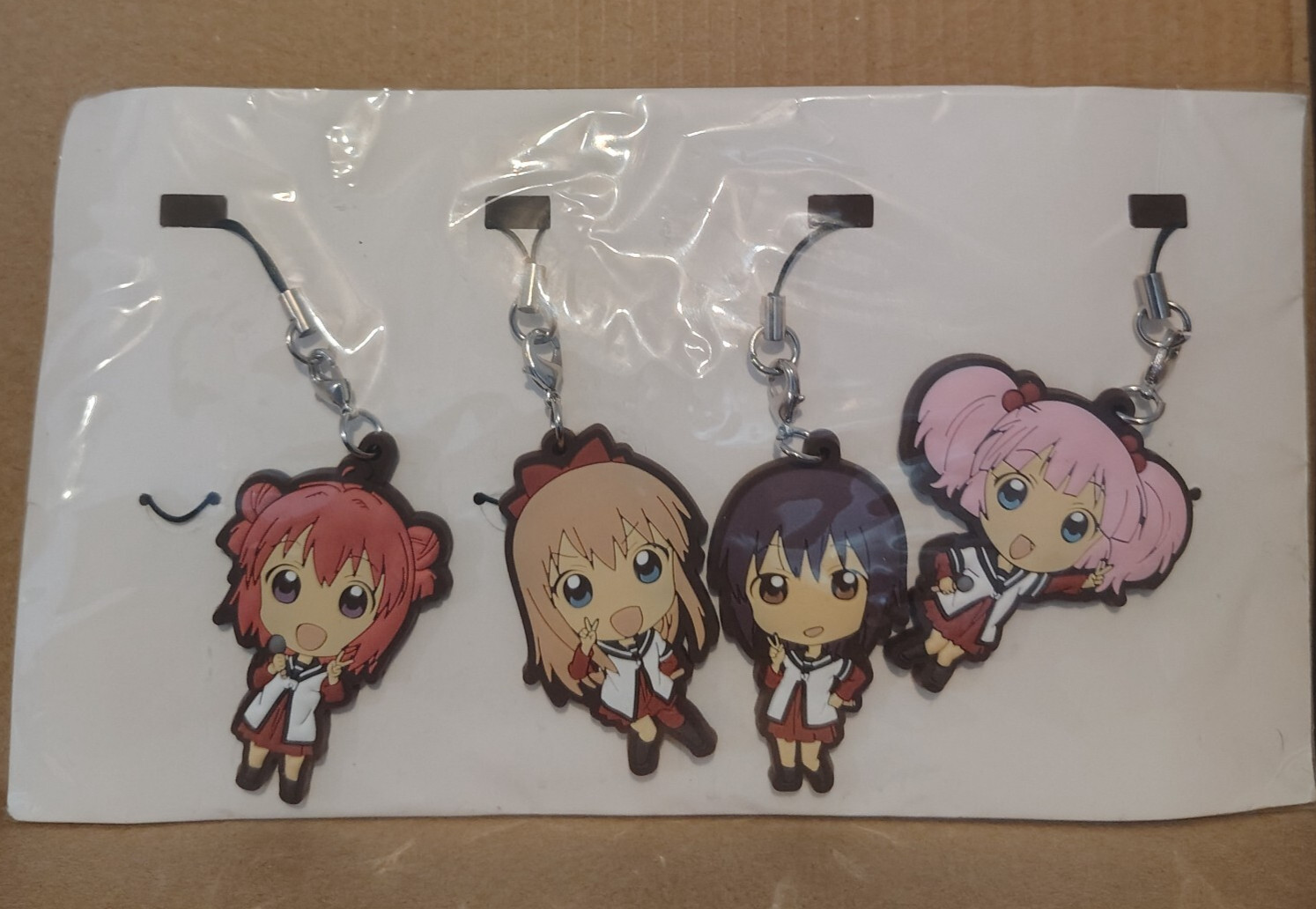 YuruYuri Akari Kyōko Yui Chinatsu 4 keychains Sealed New and Glow sticks Japan YuruYuri Akari Kyōko Yui Chinatsu 4 keychains Sealed New and Glow sticks Japan