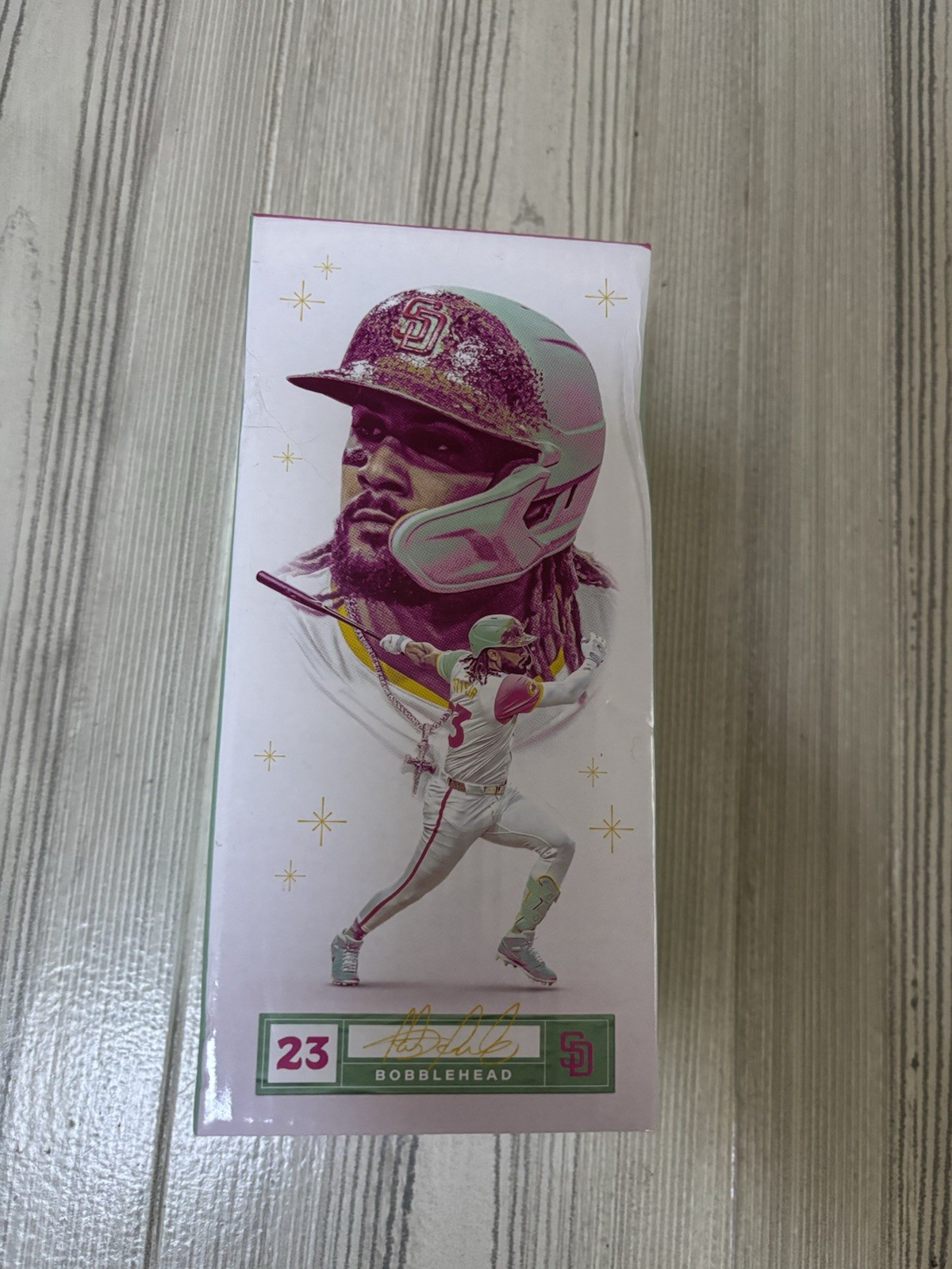 Fernando Tatis Jr. #23 San Diego Padres City Connect Bat Flip Bobblehead Fernando Tatis Jr. #23 San Diego Padres City Connect Bat Flip Bobblehead