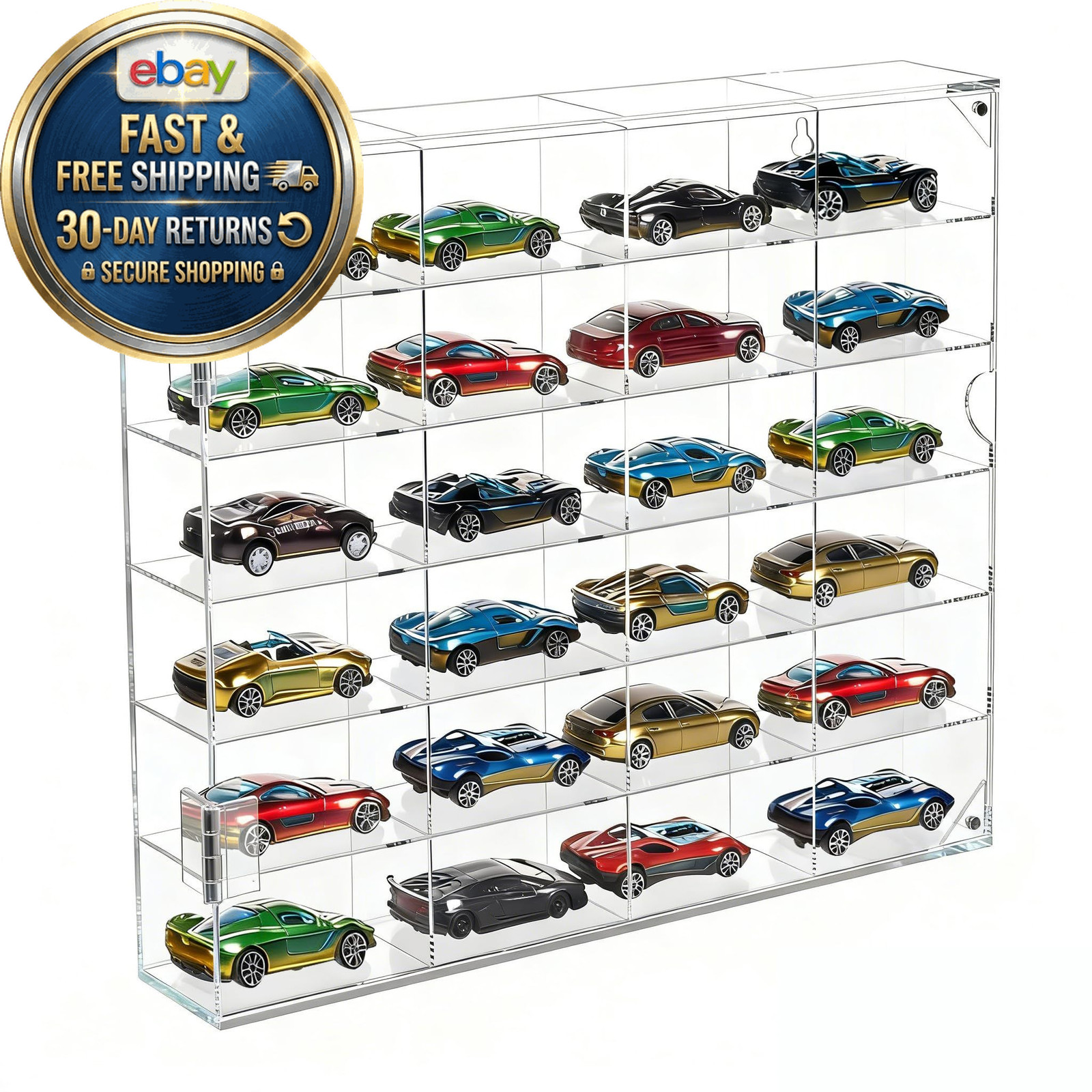 Acrylic Display Case for Hot Wheels Storage 1/64 Scale Clear