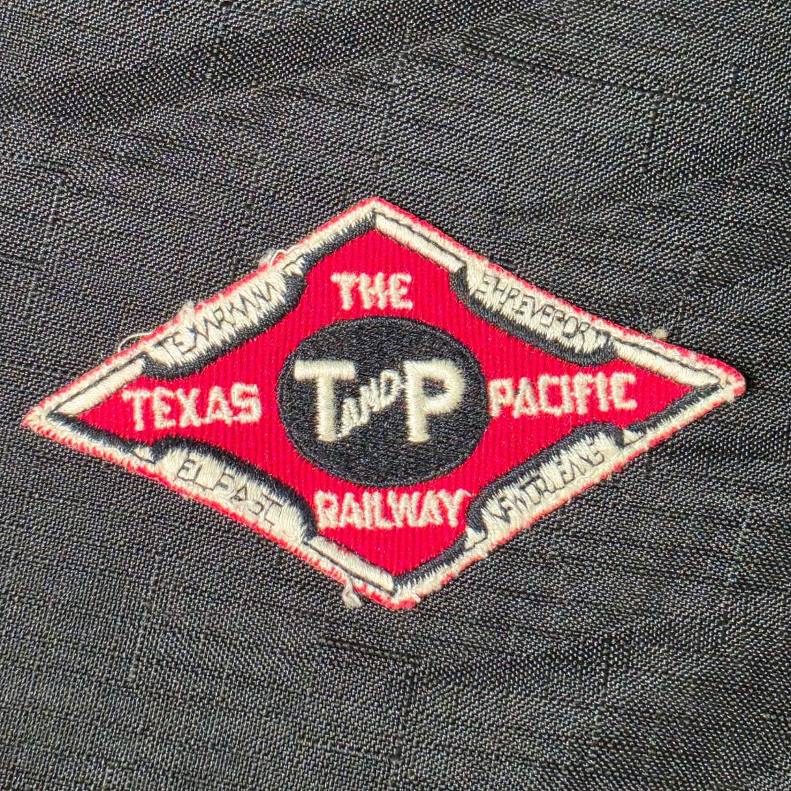 Vintage Texas and Pacific Railway Embroidered Patch T&P Railroad Diamond Logo Vintage Texas and Pacific Railway Embroidered Patch T&P Railroad Diamond Logo