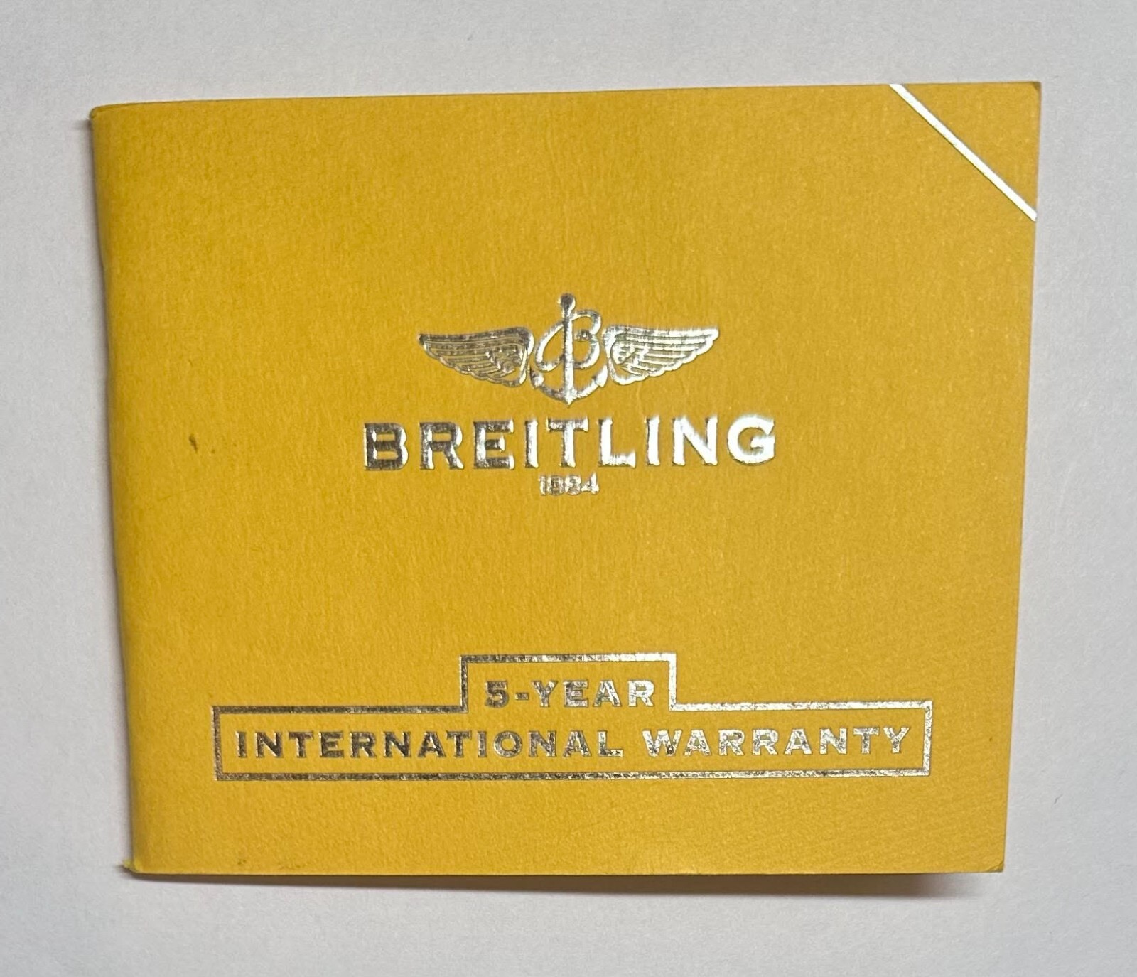Breitling Swiss Watch 5-Year International Warranty Guarantee Blank Cert Breitling Swiss Watch 5-Year International Warranty Guarantee Blank Cert