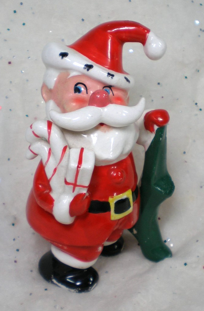 Vintage 1950s Kreiss Ceramics Japan Christmas Santa Figurine 