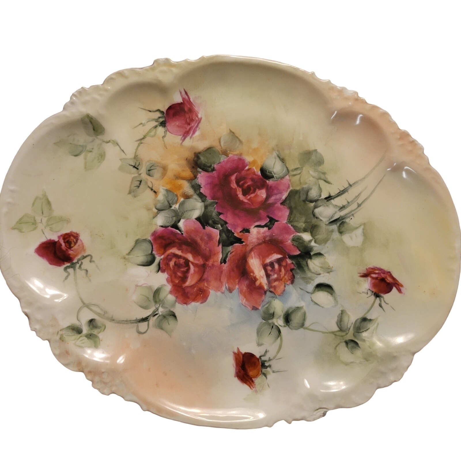 GDA Limoges France Decorative Plate Pre World War 2 Hand Painted Good Condition GDA Limoges France Decorative Plate Pre World War 2 Hand Painted Good Condition