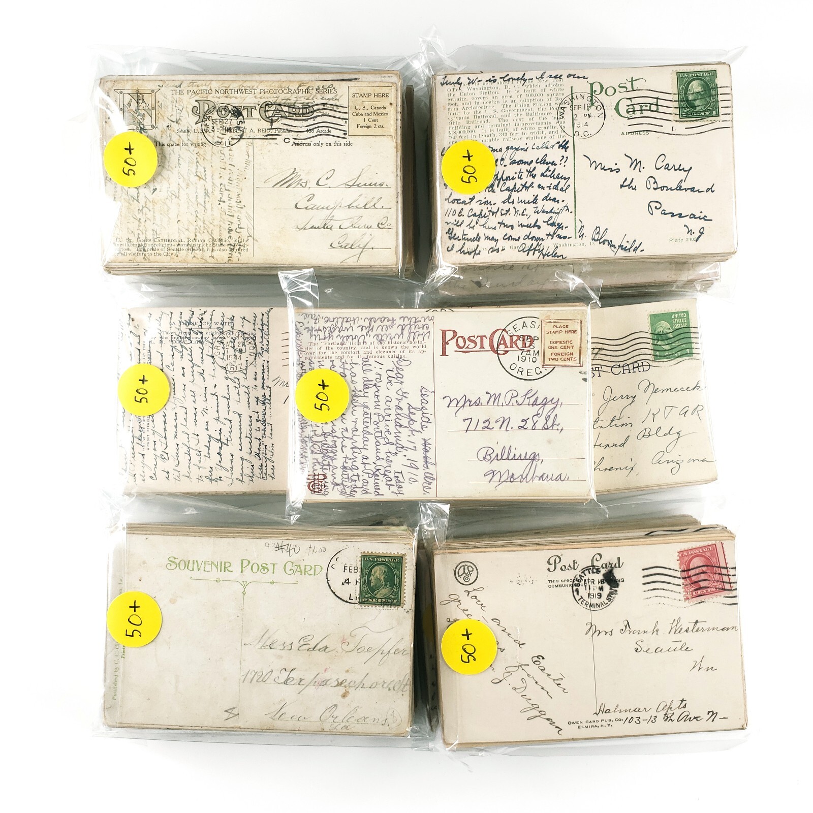 50 Posted Before 1950 Postcards Lot - Vintage & Antique - Used Canceled Stamps 50 Posted Before 1950 Postcards Lot - Vintage & Antique - Used Canceled Stamps