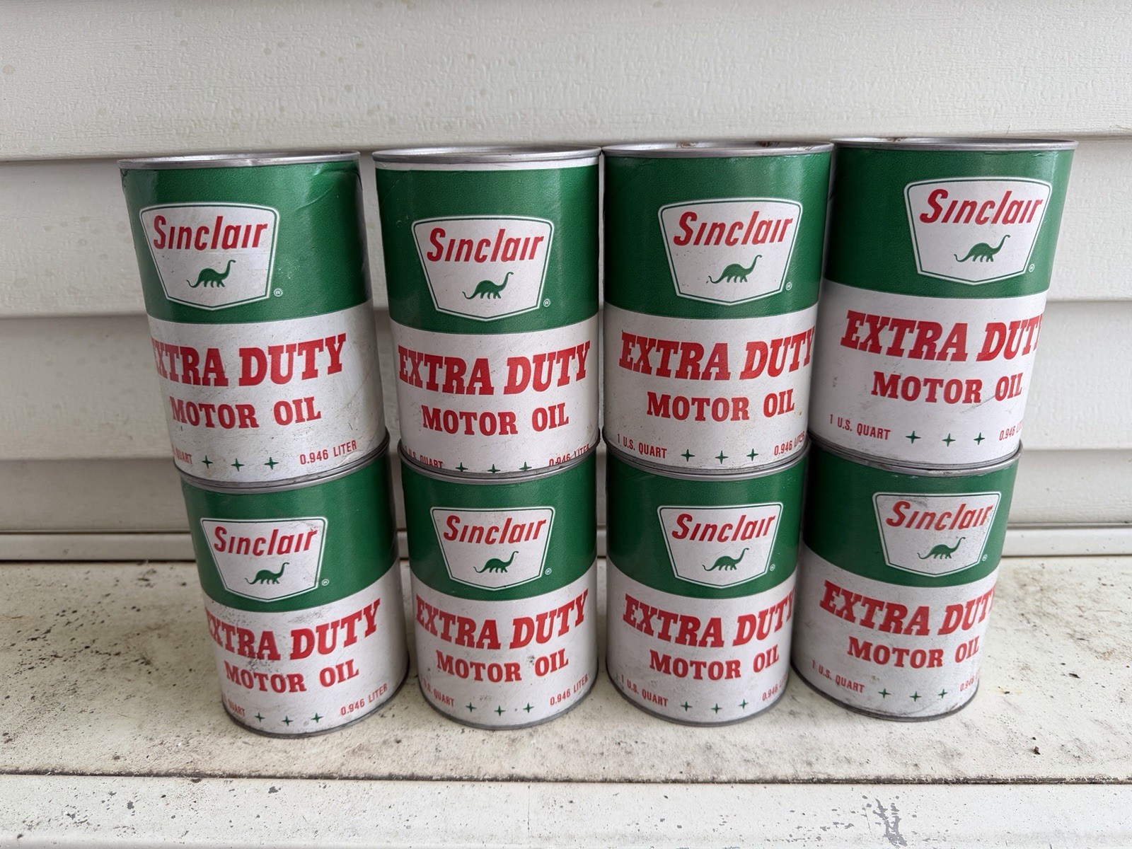 1x Vintage NOS Sinclair Extra Duty Motor Oil Composite Oil Can Dino Sign Graphic 1x Vintage NOS Sinclair Extra Duty Motor Oil Composite Oil Can Dino Sign Graphic