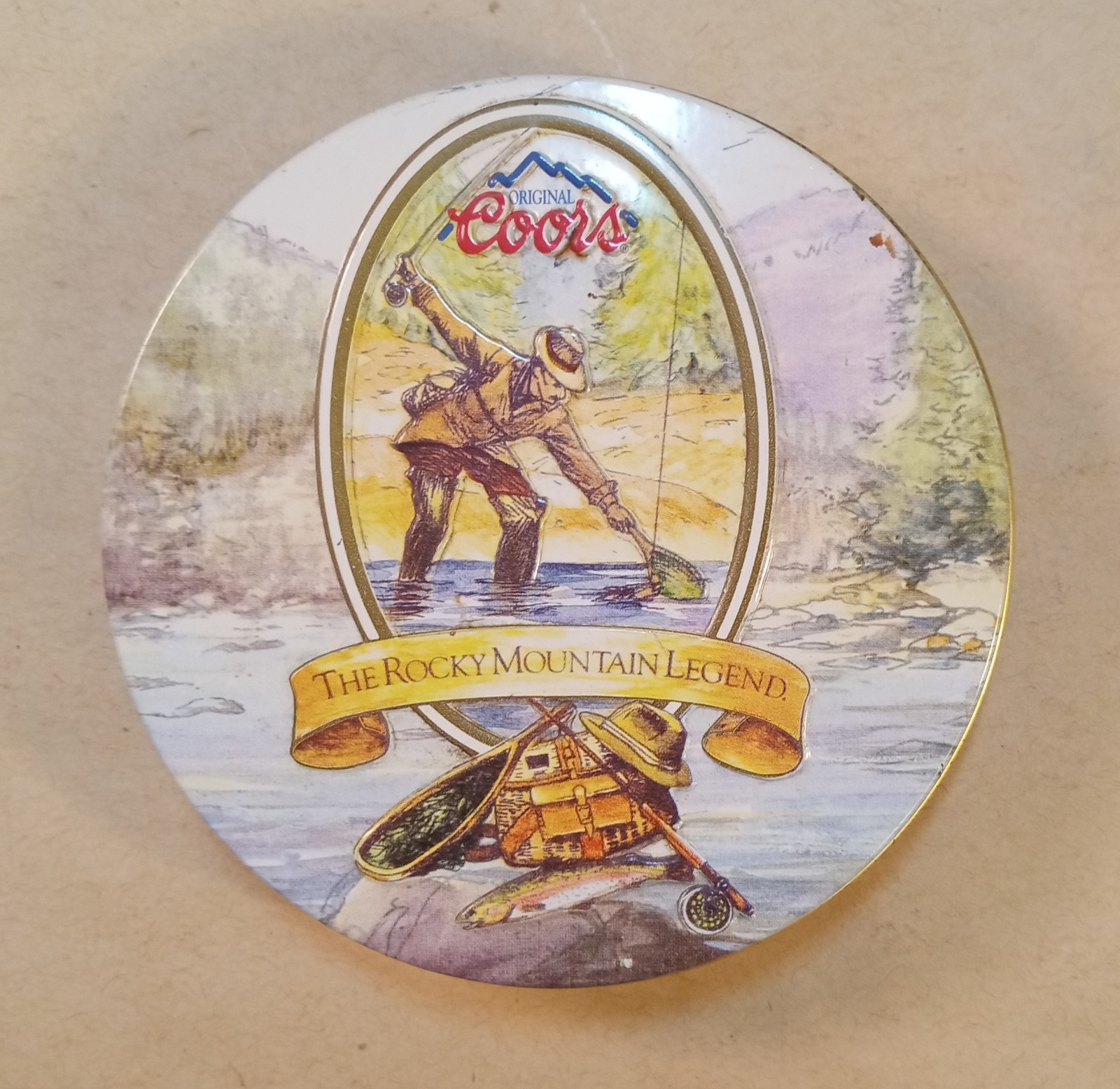 Coors VGT 1993 Coaster Tin Set. 4 Coasters. 3.25" Round