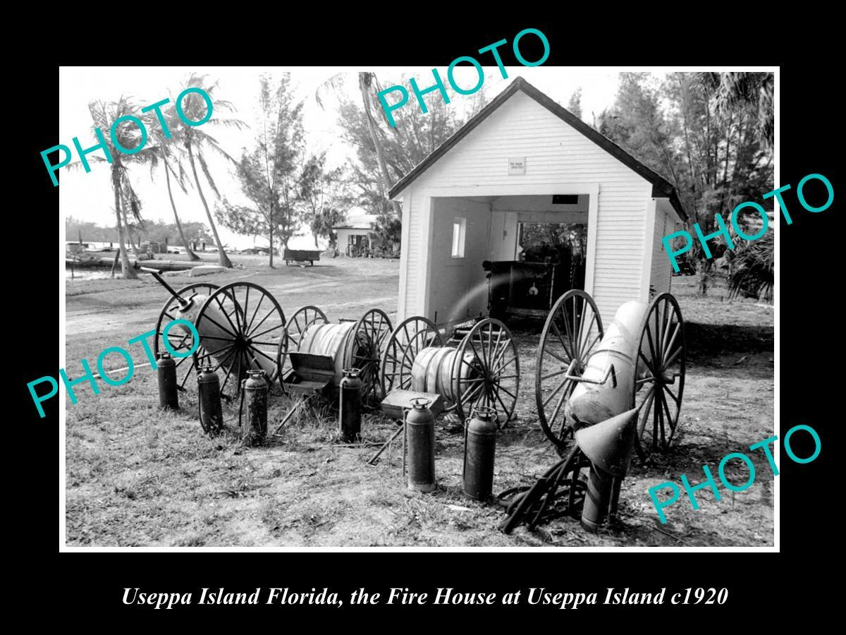 OLD 8x6 HISTORIC PHOTO OF USEPPA ISLAND FLORIDATHE FIRE HOUSE ON ISLAND c1920 OLD 8x6 HISTORIC PHOTO OF USEPPA ISLAND FLORIDATHE FIRE HOUSE ON ISLAND c1920