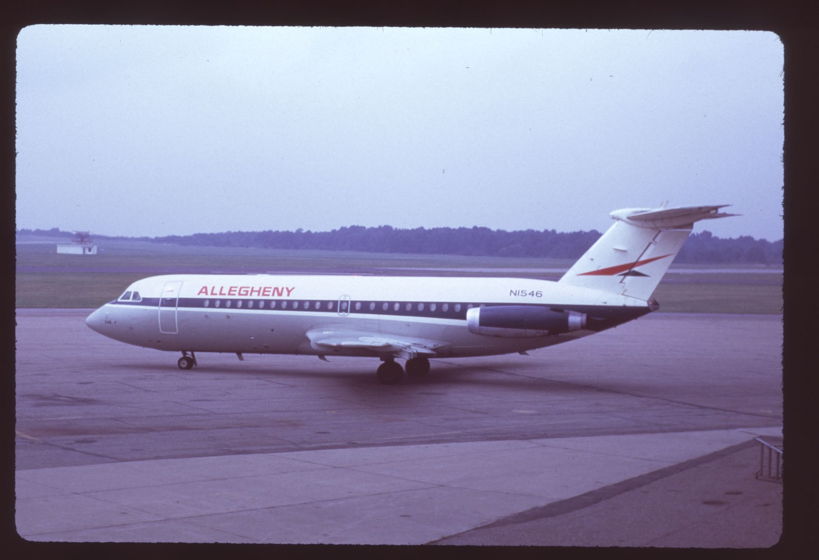 Dupe 35mm airline slide Allegheny Airlines BAC 111-203AE N1546 Dupe 35mm airline slide Allegheny Airlines BAC 111-203AE N1546