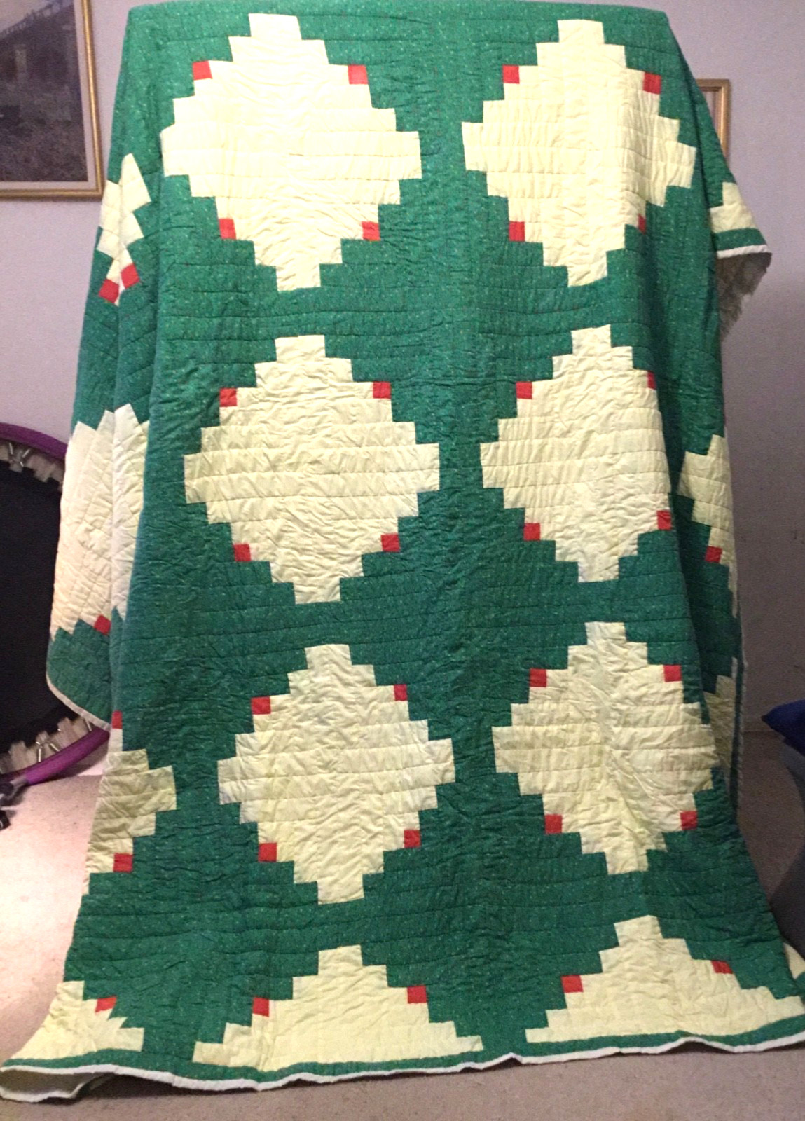 Vintage Homemade Patchwork Quilt Vintage Homemade Patchwork Quilt