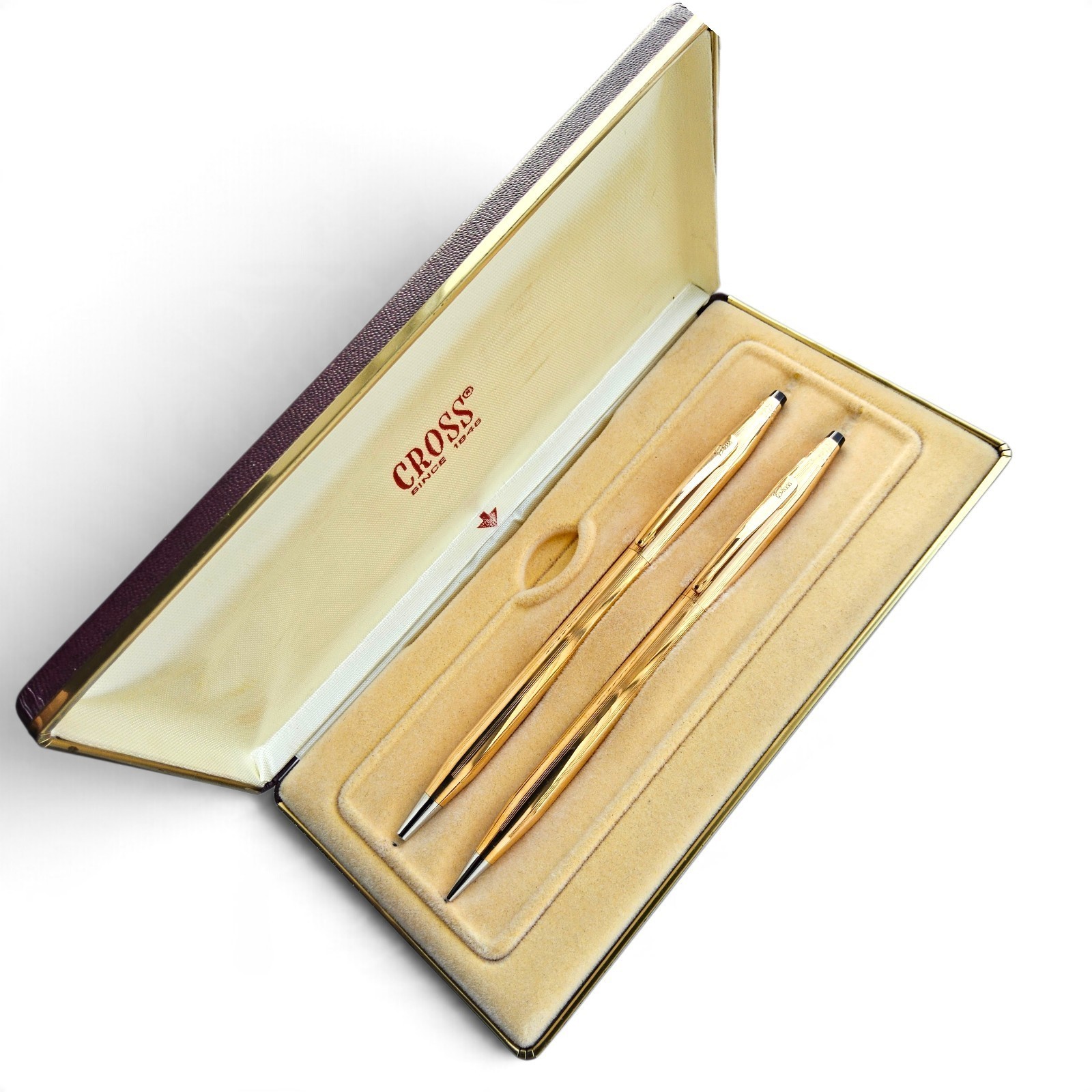 Vintage Cross 12k Gold Filled Pen / Pencil Set No. 6601 Original Box Vintage Cross 12k Gold Filled Pen / Pencil Set No. 6601 Original Box