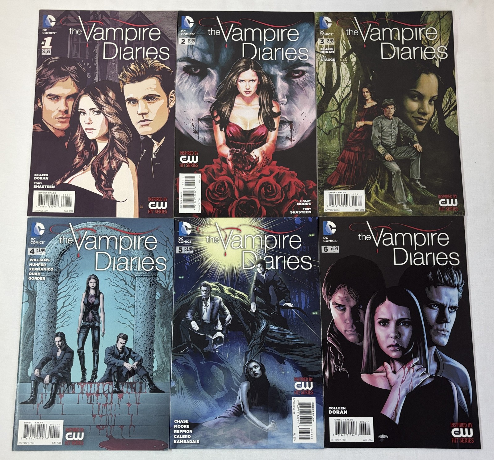 CW tv show comics THE VAMPIRE DIARIES #1 2 3 4 5 6 ~ FULL SET CW tv show comics THE VAMPIRE DIARIES #1 2 3 4 5 6 ~ FULL SET