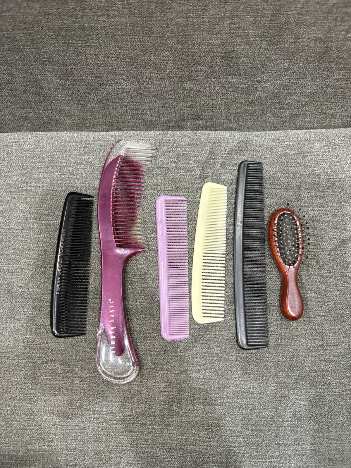 Vintage Set of Combs Purse Pocket Combs One Small Brush