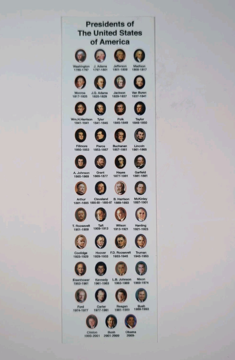 Bookmark - Presidents of the United States of America -Pics Washington To Obama Bookmark - Presidents of the United States of America -Pics Washington To Obama