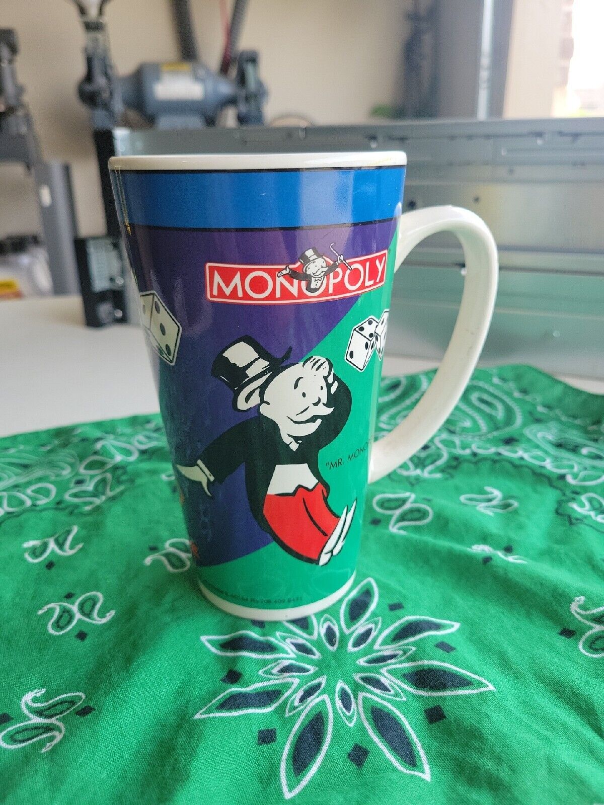 1999 Hasbrro Mr Monopoly Banker Tall Coffee Tea Latte Mug Cup Design Pac