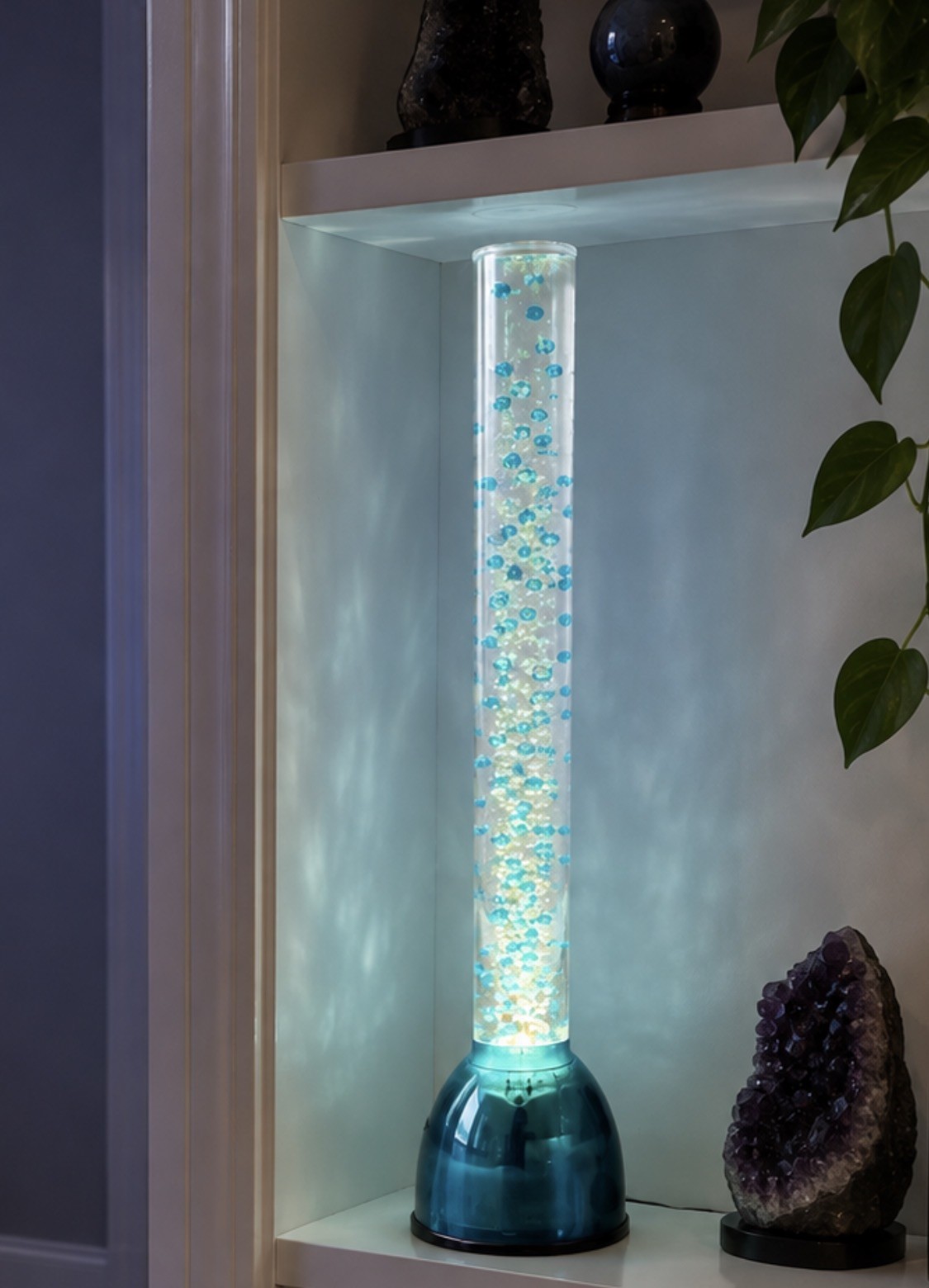 39” AQUA PEARL Lite Turquoise/ Teal Bubble Light Rare Tall Model NIB Vintage 39” AQUA PEARL Lite Turquoise/ Teal Bubble Light Rare Tall Model NIB Vintage