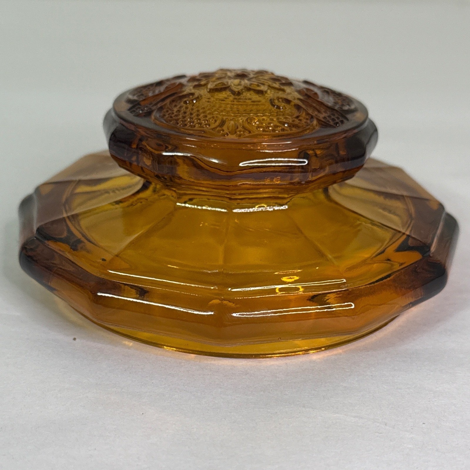 Vintage Amber Glass Replacement Lid for Canister Set Vintage Amber Glass Replacement Lid for Canister Set