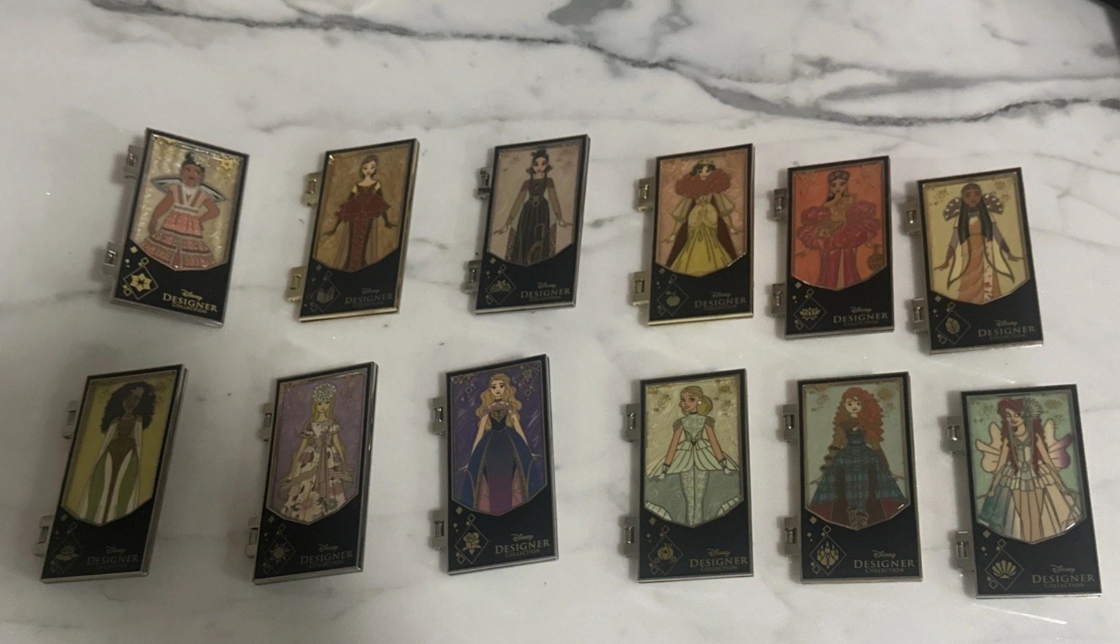Complete 1st Edition Disney Designer Doll Trading Pin Set- Authentic Complete 1st Edition Disney Designer Doll Trading Pin Set- Authentic