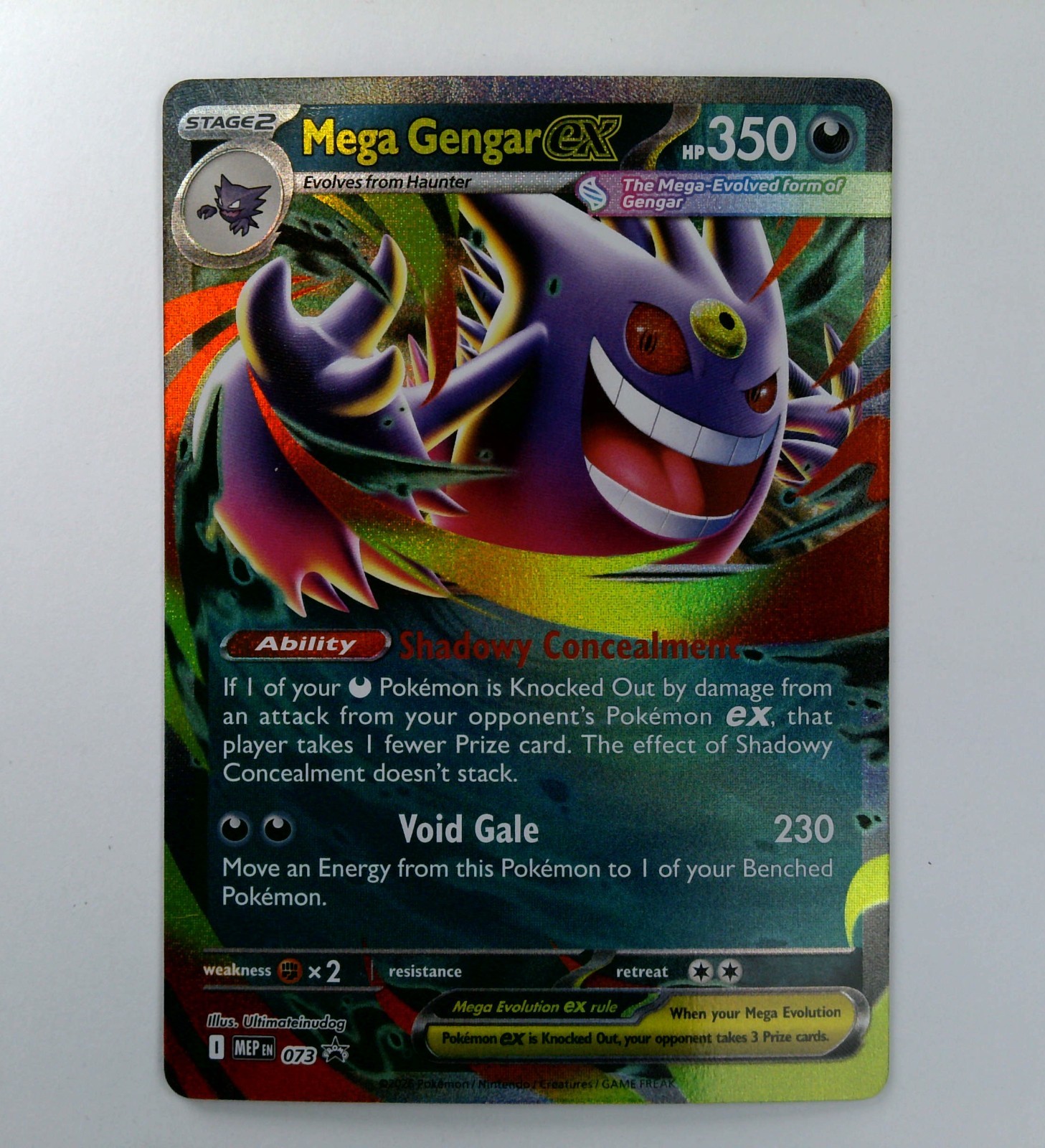 Mega Gengar ex Promo  #073. Black Star Promos - Mega Evo. Raw.  Pokemon TCG