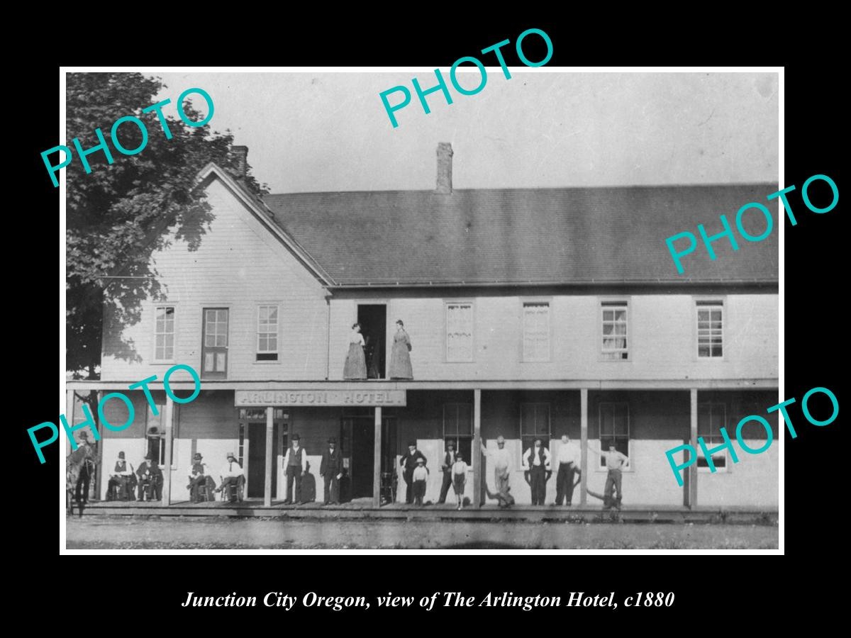 Junction City Oregon The Arlington Hotel c1880 Old Large Historic Photo